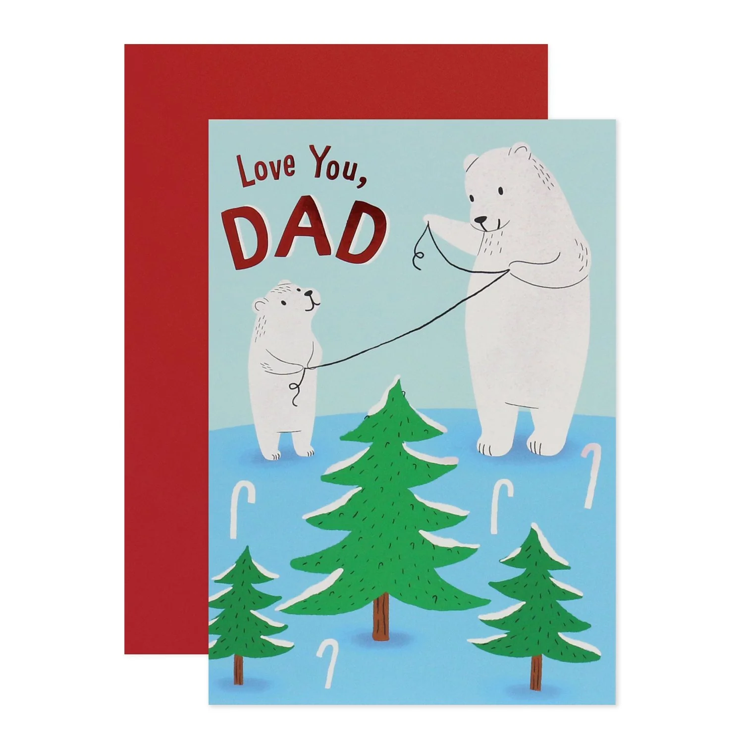 Hallmark Christmas Card For Dad - Polar Bears - Image 3