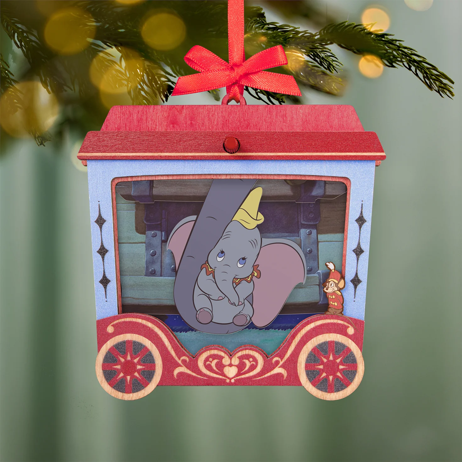 Disney Dumbo 85th Anniversary Mrs. Jumbo's Joy With Motion, Papercraft — 2026 Hallmark Keepsake Christmas Ornament - Image 2