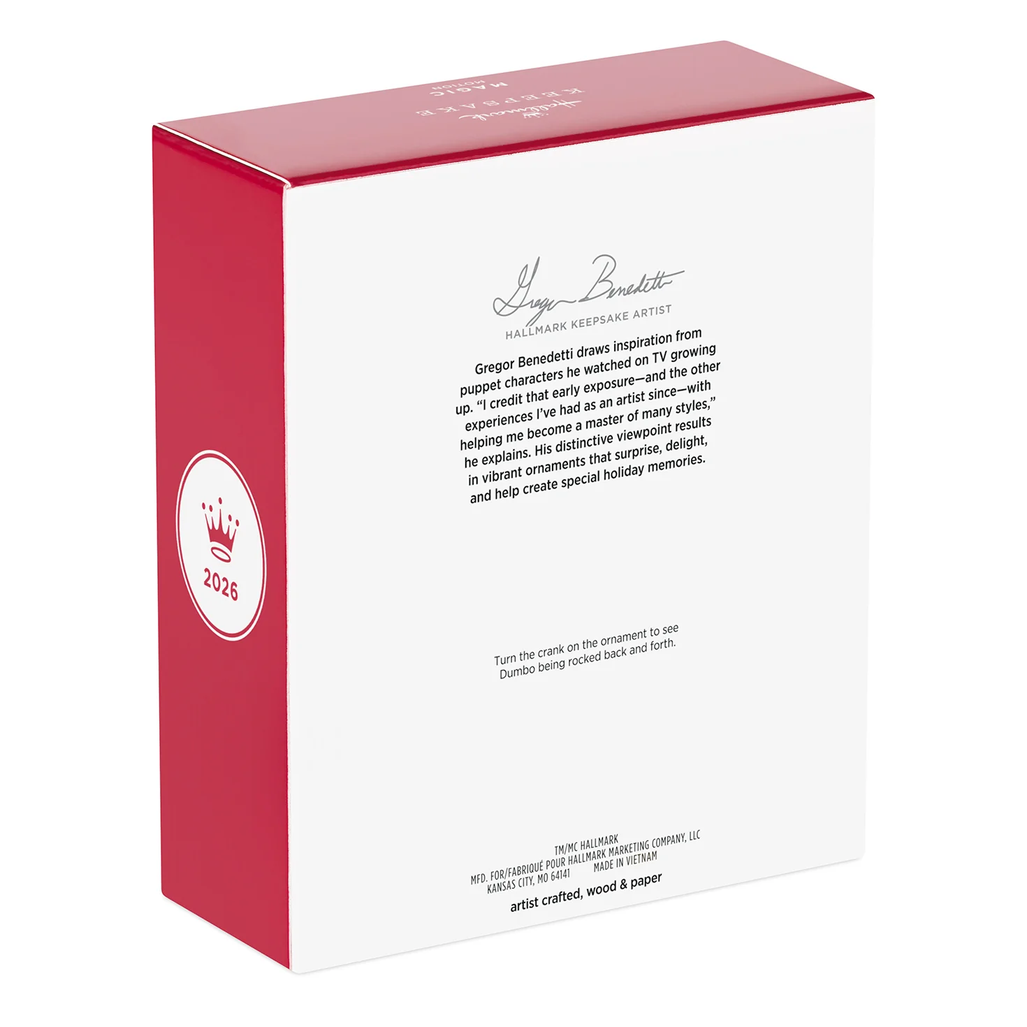 Disney Dumbo 85th Anniversary Mrs. Jumbo's Joy With Motion, Papercraft — 2026 Hallmark Keepsake Christmas Ornament - Image 8