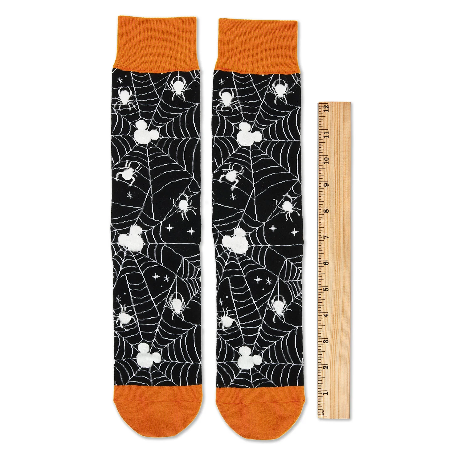 Disney Mickey Glow in the Dark Spider Web Crew Socks - Image 3