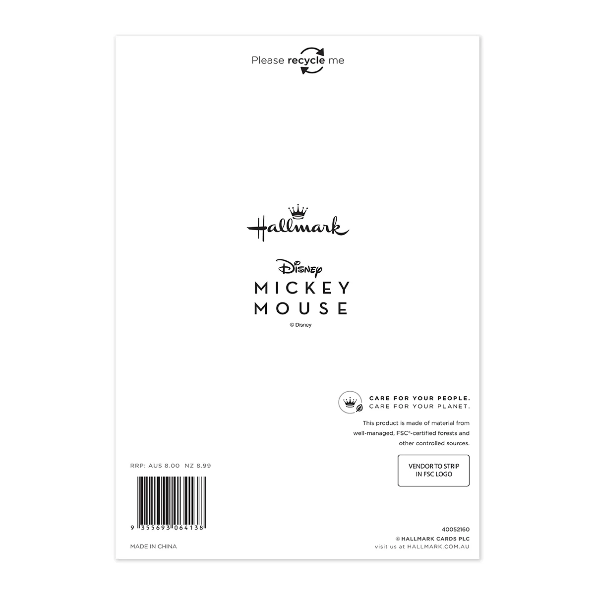 Hallmark Disney Mickey Mouse Valentine's Day Card - One I Love - Image 4