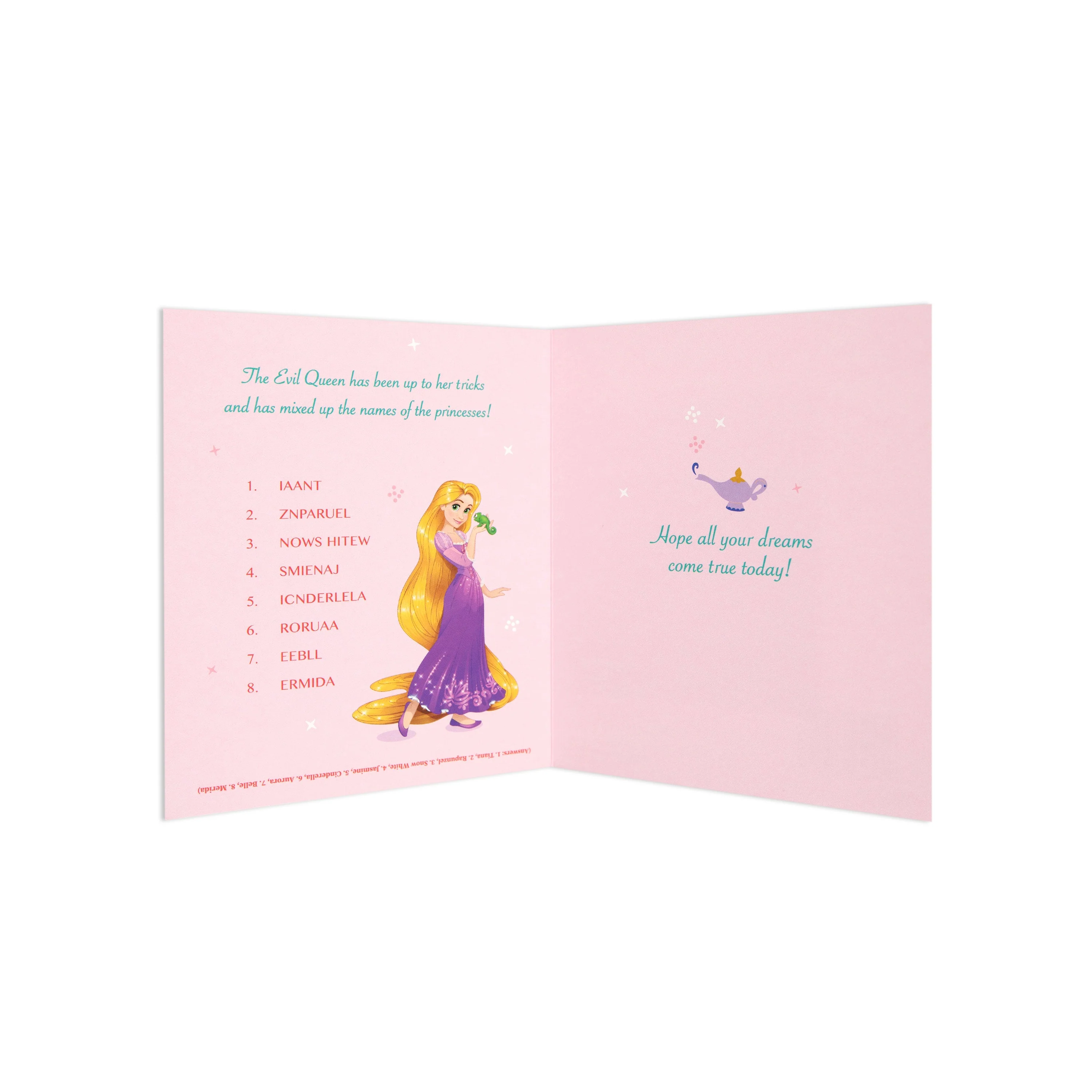 Disney Princess Activity Birthday Card - Image 3