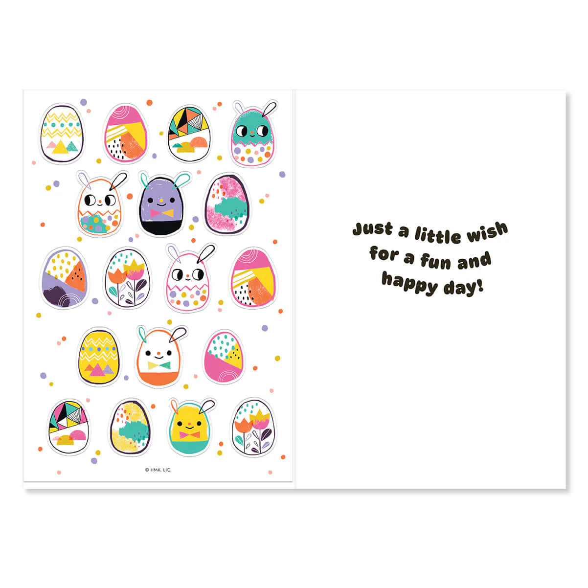 Hallmark Easter Card & Stickers - Hoppy Easter - Image 2
