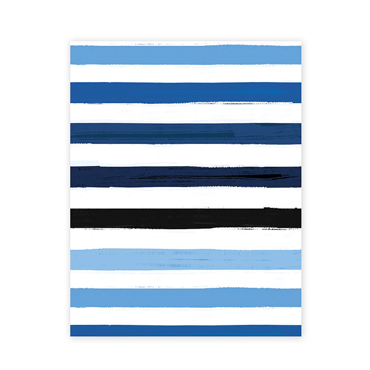Hallmark Flat Wrapping Paper - Blue Brushstrokes