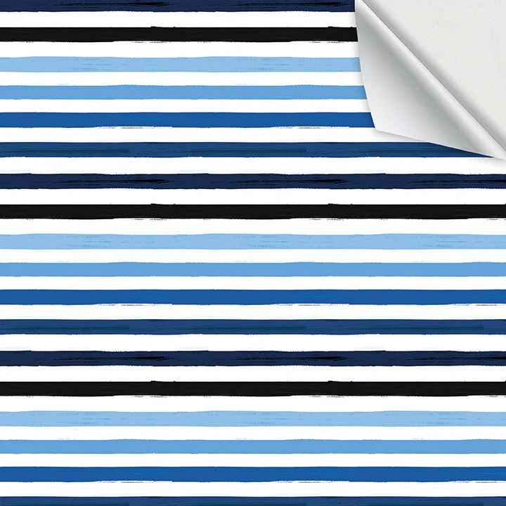 Hallmark Flat Wrapping Paper - Blue Brushstrokes - Image 2