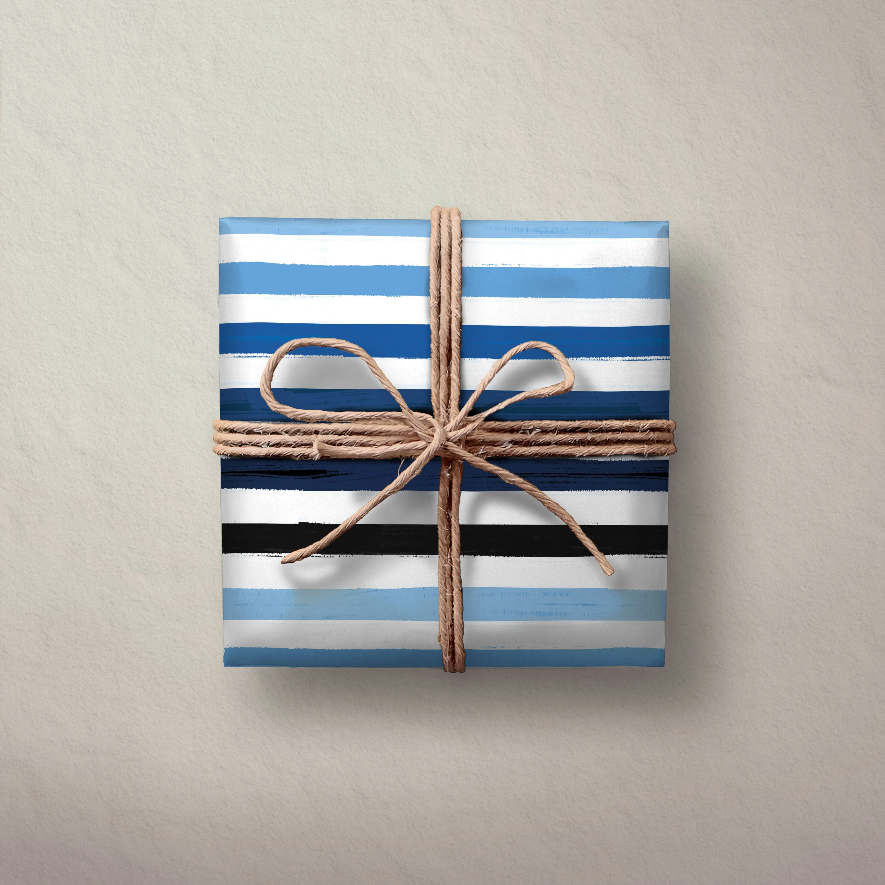 Hallmark Flat Wrapping Paper - Blue Brushstrokes - Image 3