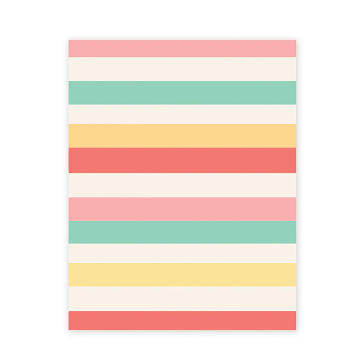 Hallmark Flat Wrapping Paper - Pastel Stripes