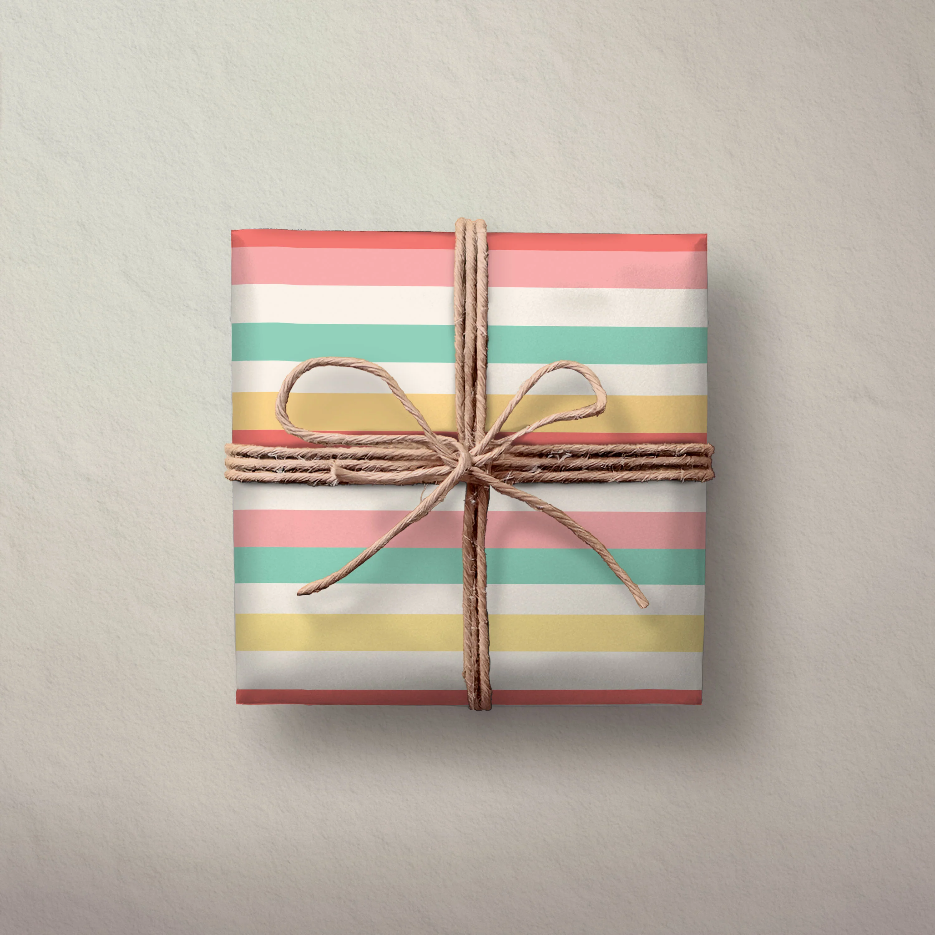Hallmark Flat Wrapping Paper - Pastel Stripes - Image 3