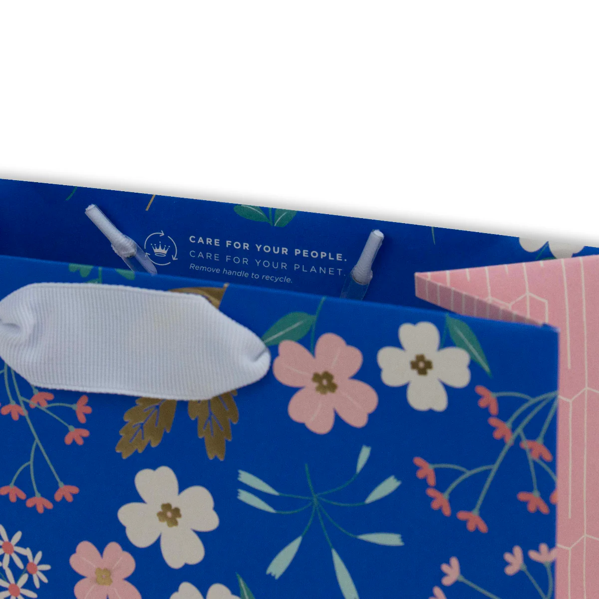 Hallmark Medium Gift Bag - Sky Blue Floral - Image 3