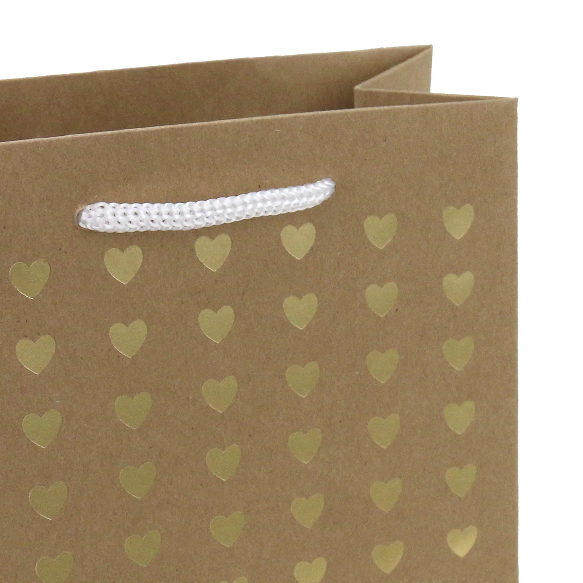 Hallmark Small Gift Bag - Kraft & Gold Hearts - Image 3