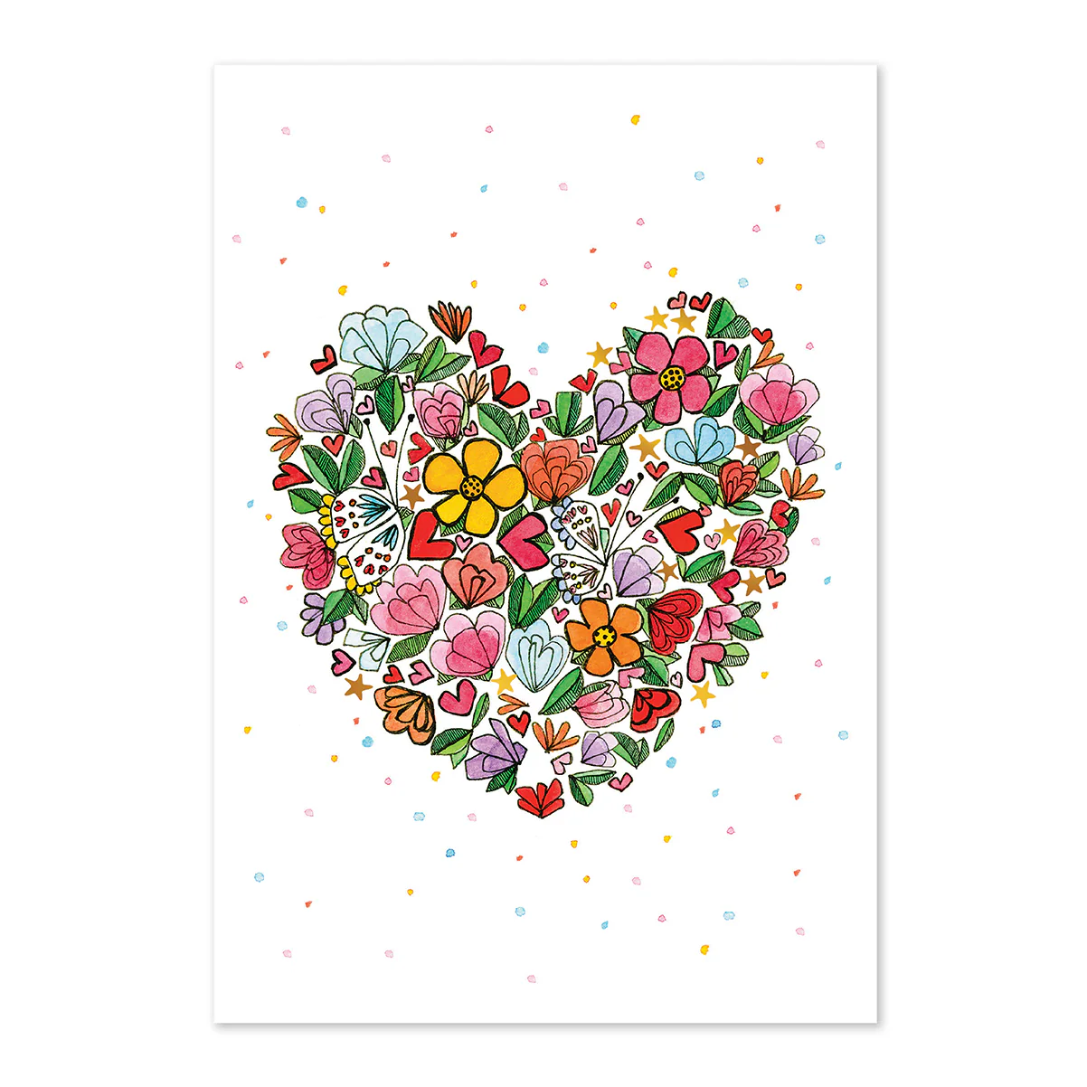 Hallmark x Love, Meredith Greeting Card - Colourful Love Heart