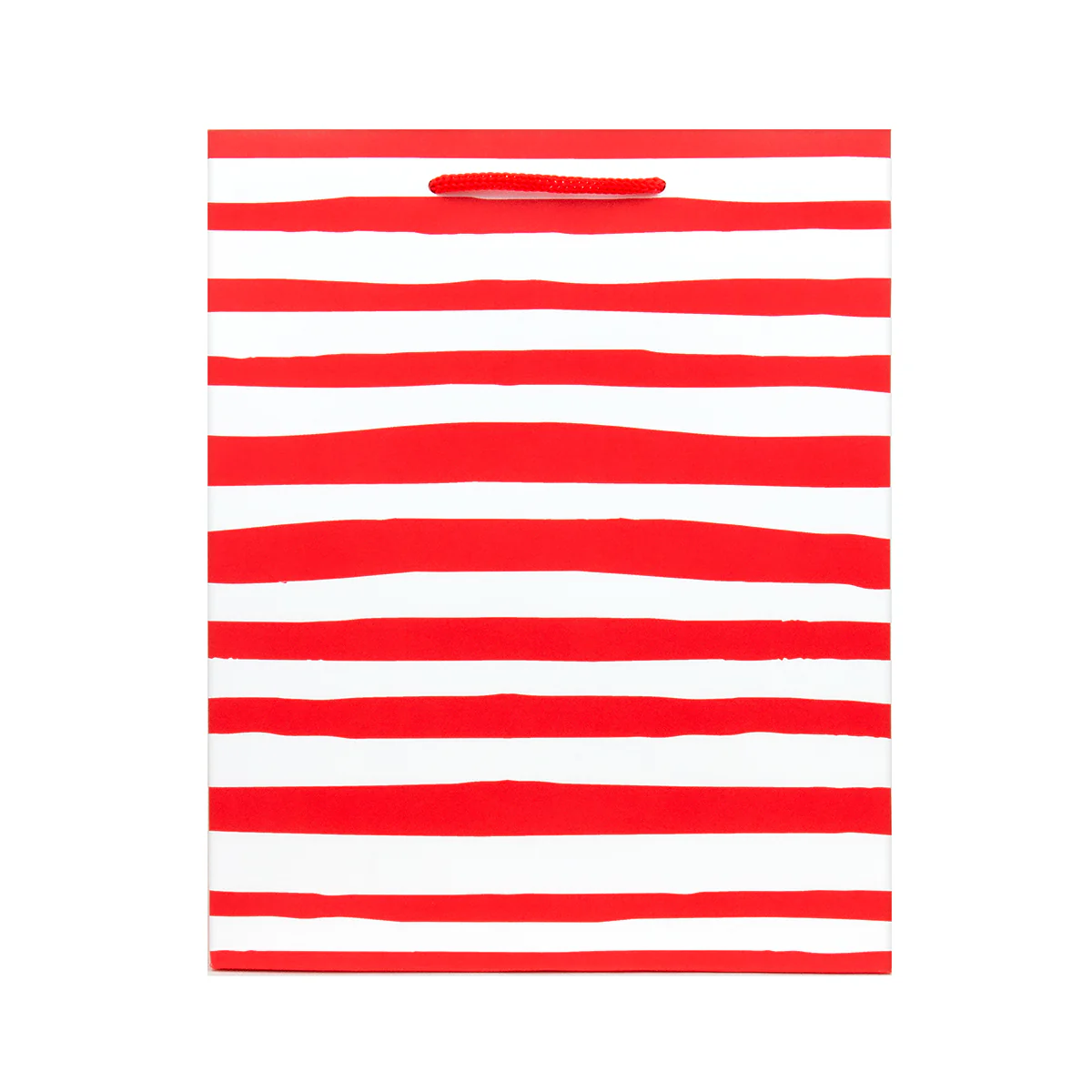 Hallmark Medium Gift Bag - Red & White Strip - Image 2