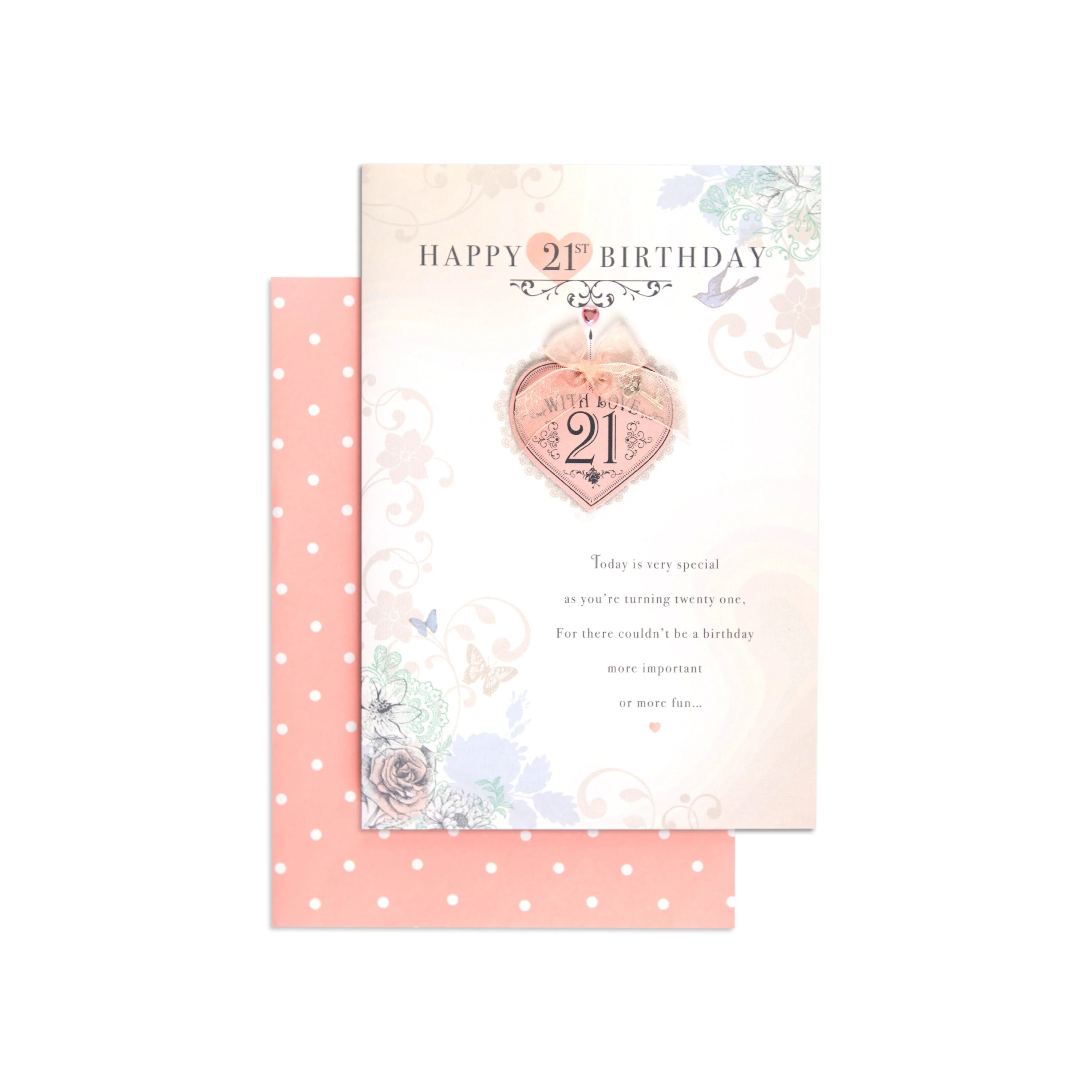 Elegant Illustrated 21st Birthday Card - Image 3