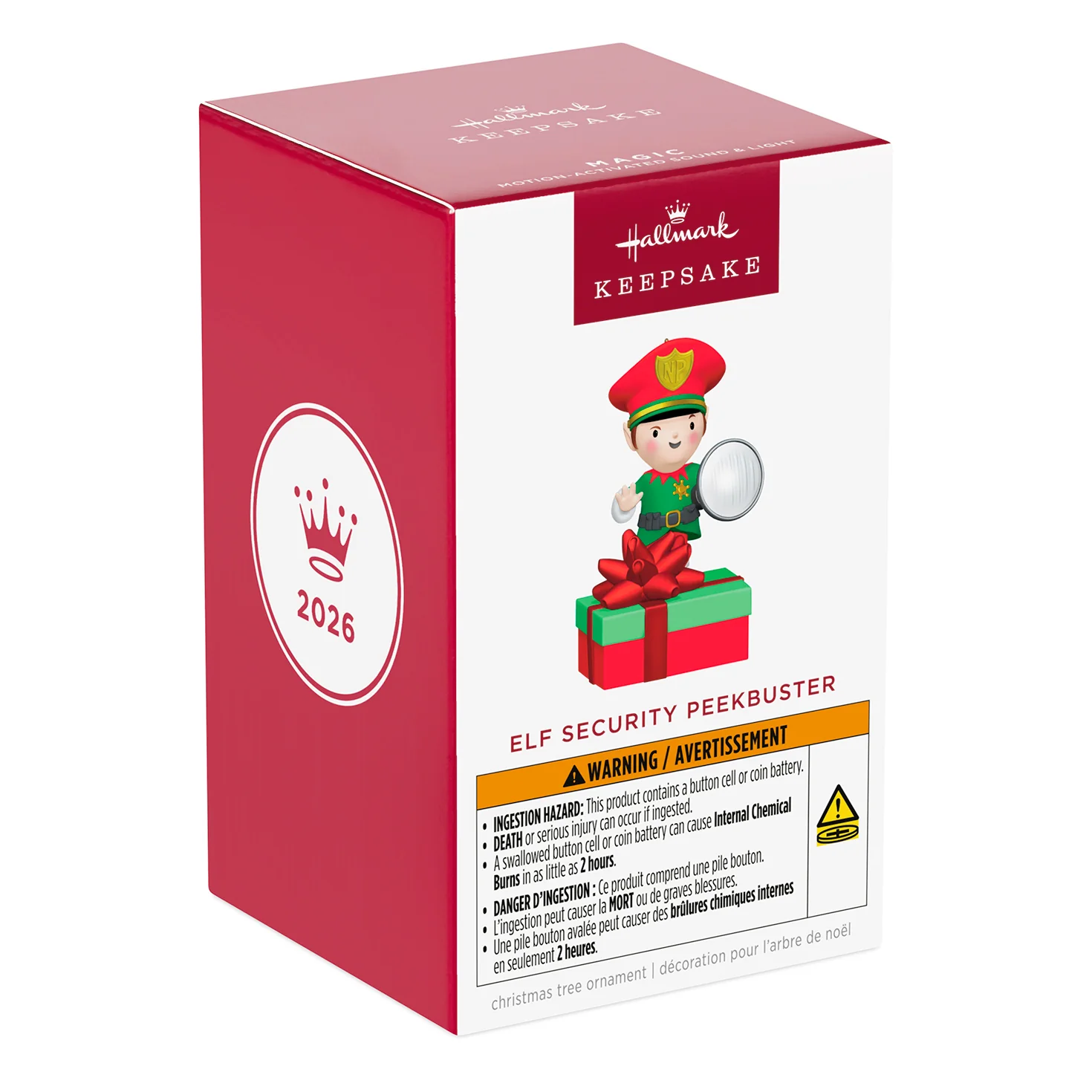 Elf Security Peekbuster With Motion-Activated Sound and Light — 2026 Hallmark Keepsake Christmas Ornament - Image 7