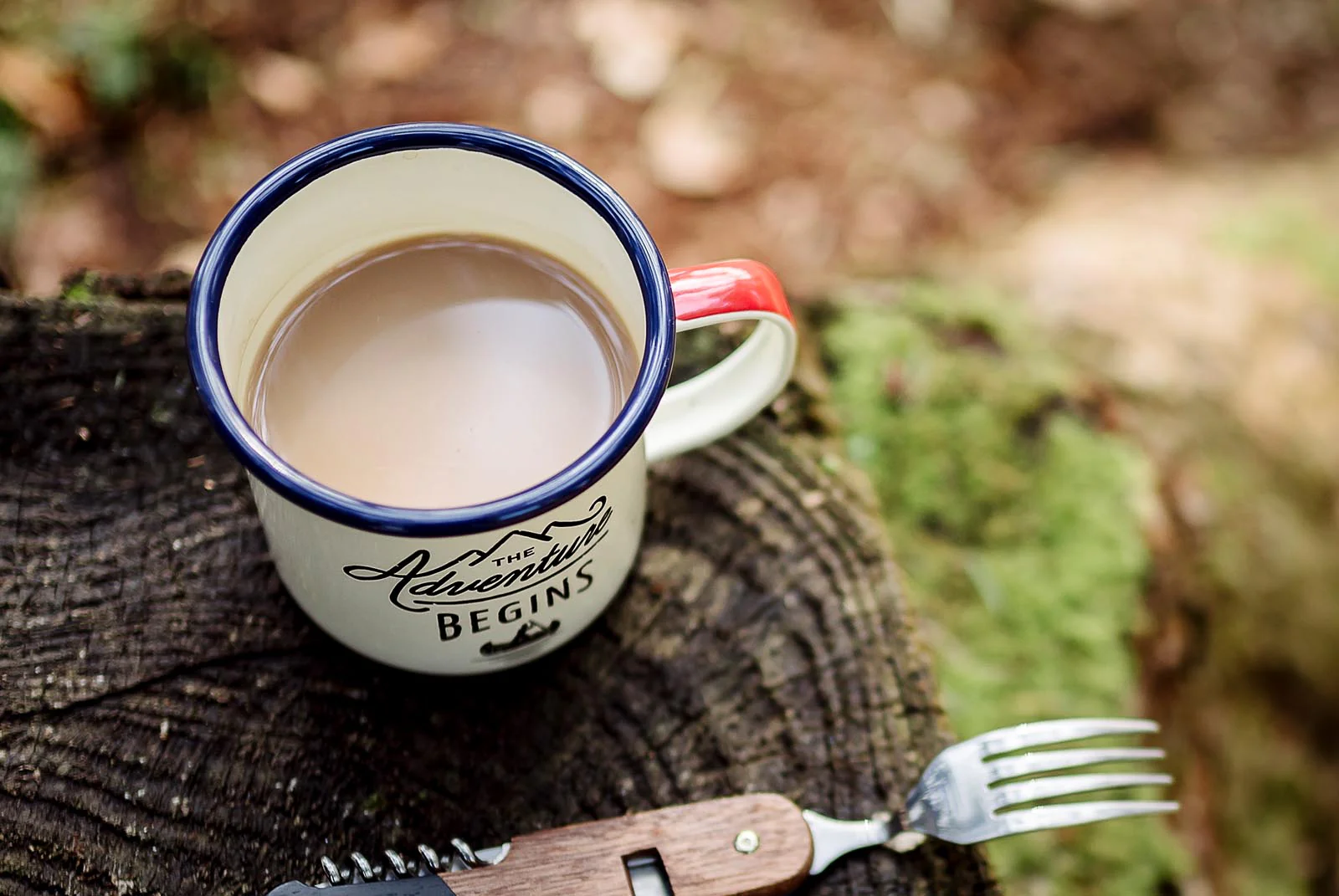 Enamel Mug - Adventure Begins Cream 11fl.oz/325ml - Image 2