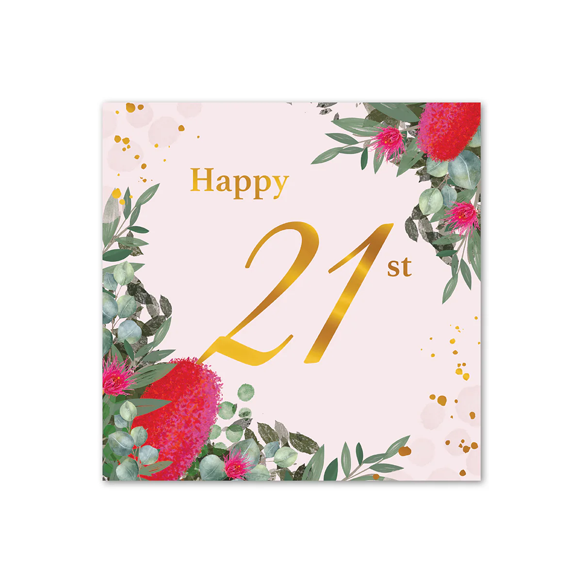 Hallmark 21st Birthday Card - Australian Flora - Image 3