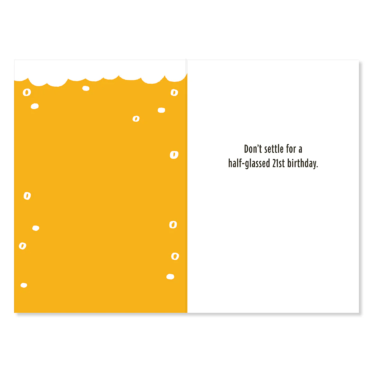 Hallmark 21st Birthday Card - Half-Glass Full - Image 2