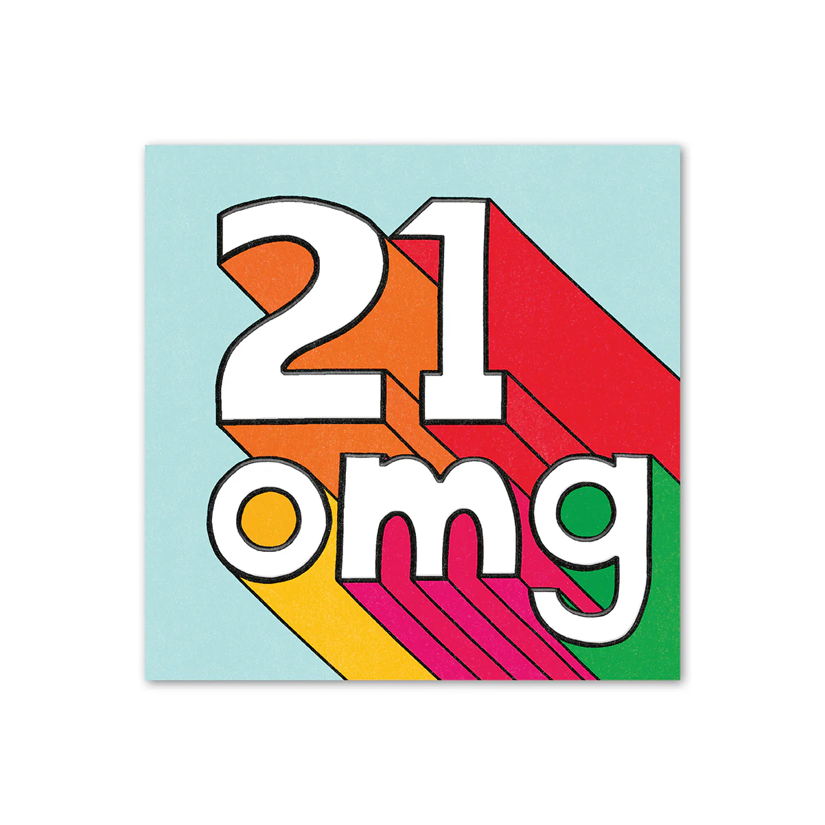 Hallmark 21st Birthday Card - OMG