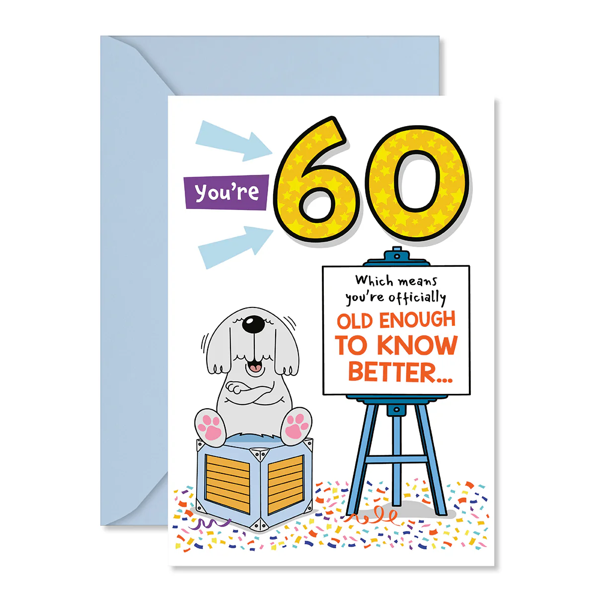 Hallmark 60th Birthday Card - Officially Old Enough - Image 3