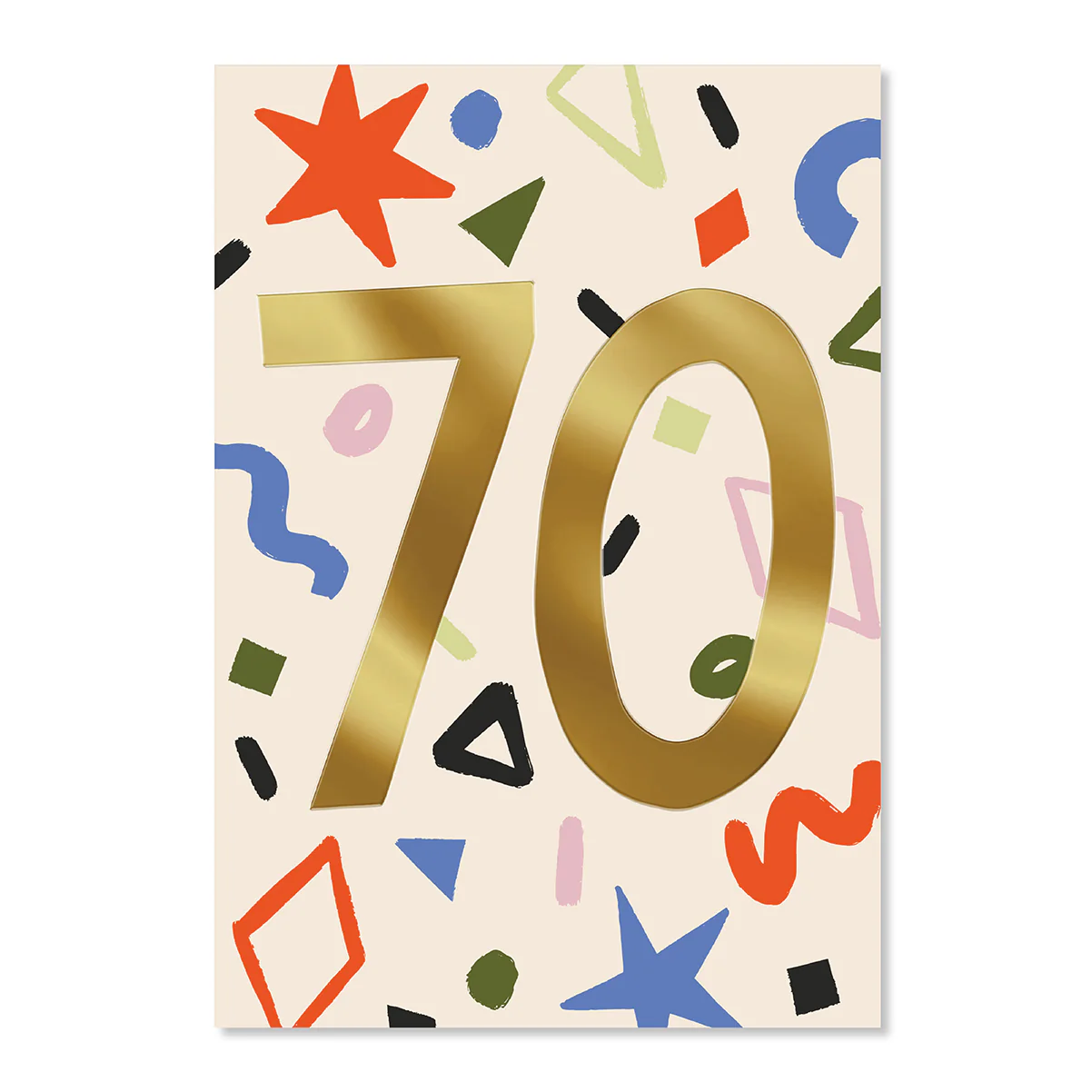 Hallmark 70th Birthday Card - Colourful Confetti - Image 3