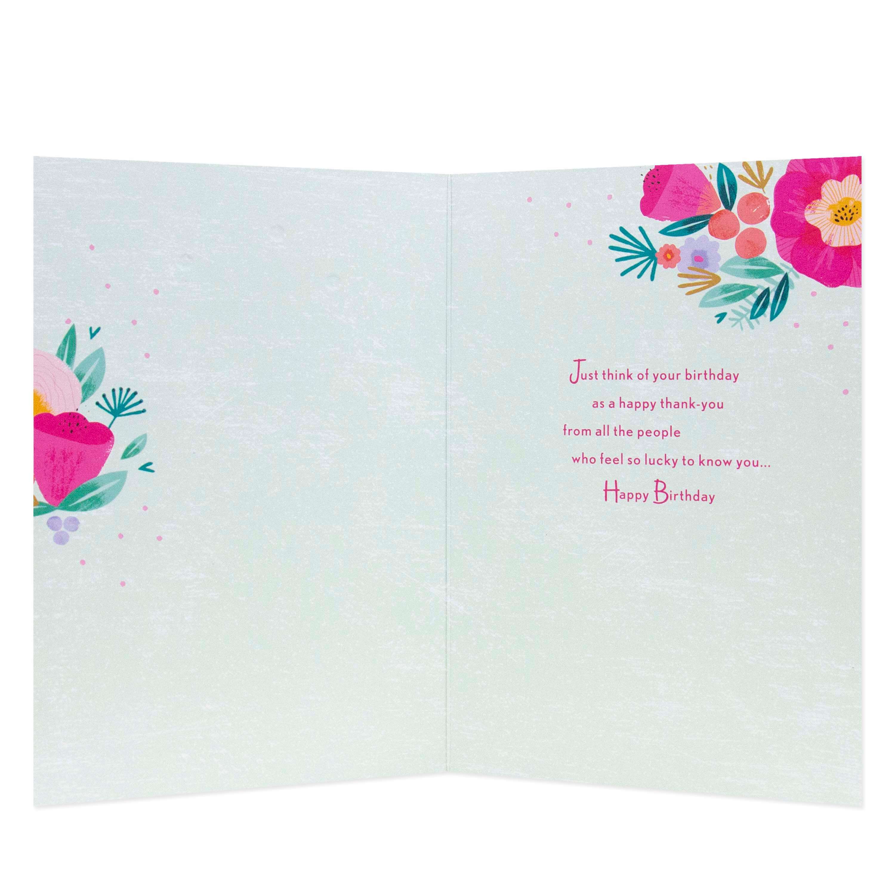 Connections from Hallmark Birthday Card - Floral Cake - Image 2