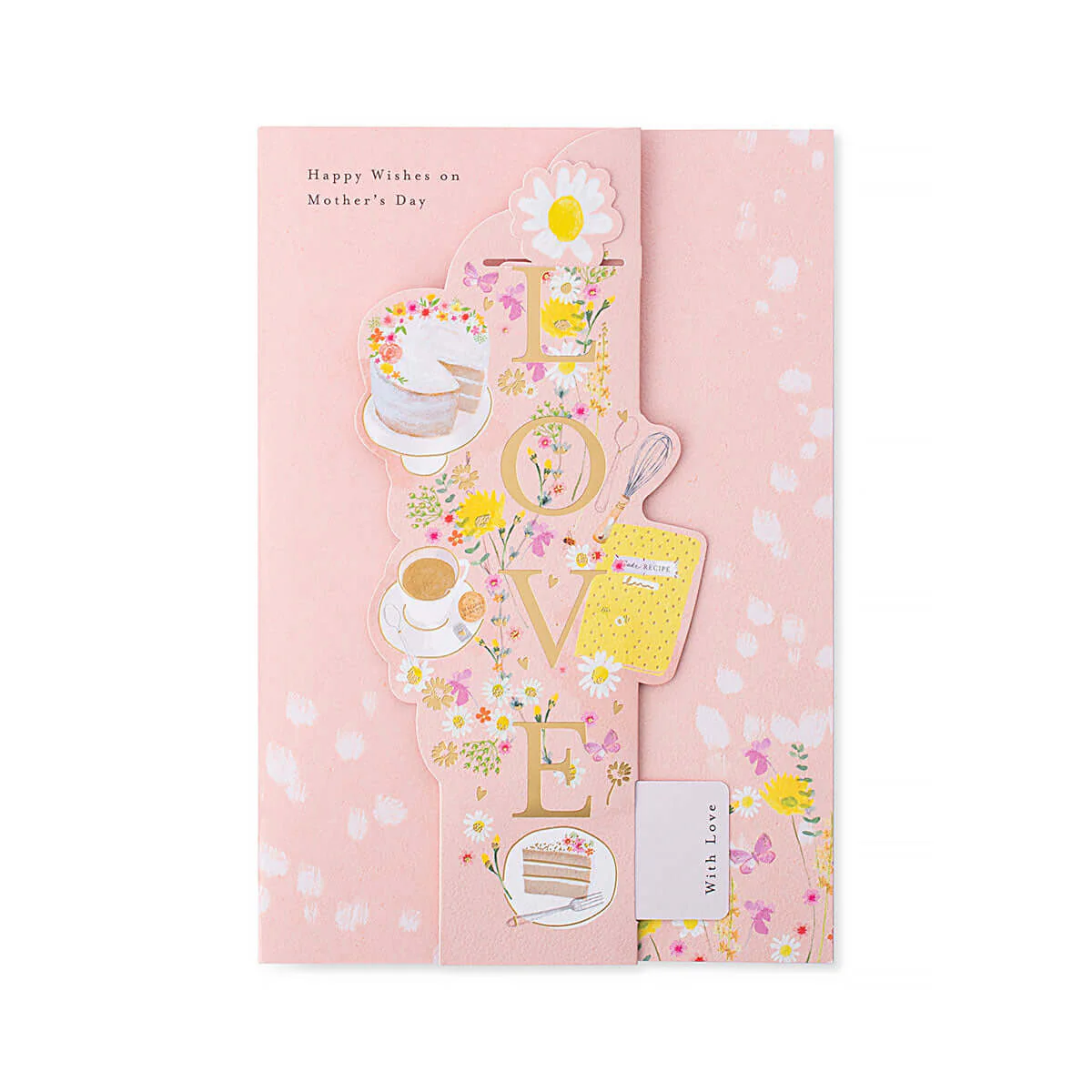 Hallmark Mother's Day Card with removeable bookmark - Happy Wishes on Mother's Day, With Love