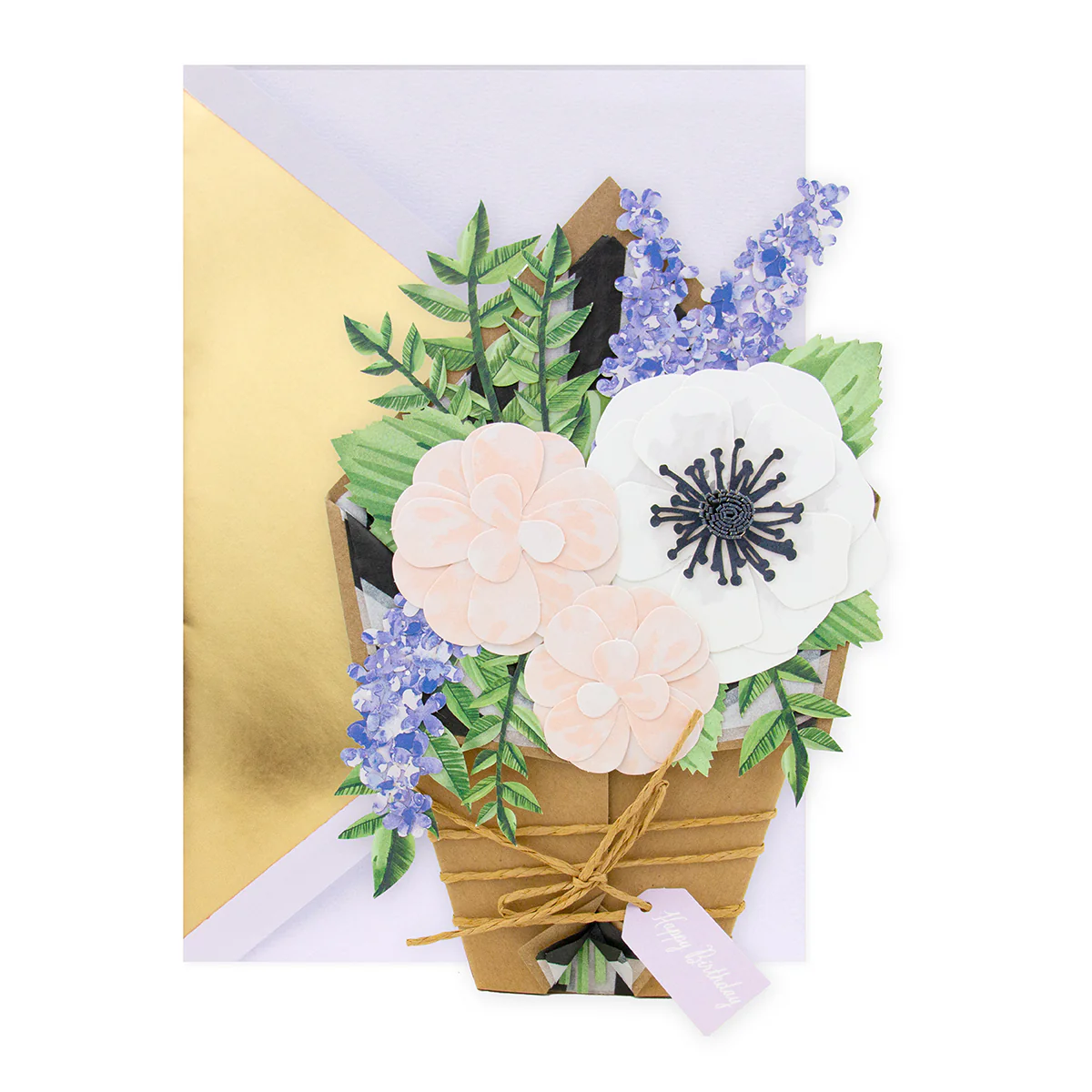 Hallmark Signature Birthday Card - Beautiful Day Bouquet - Image 3