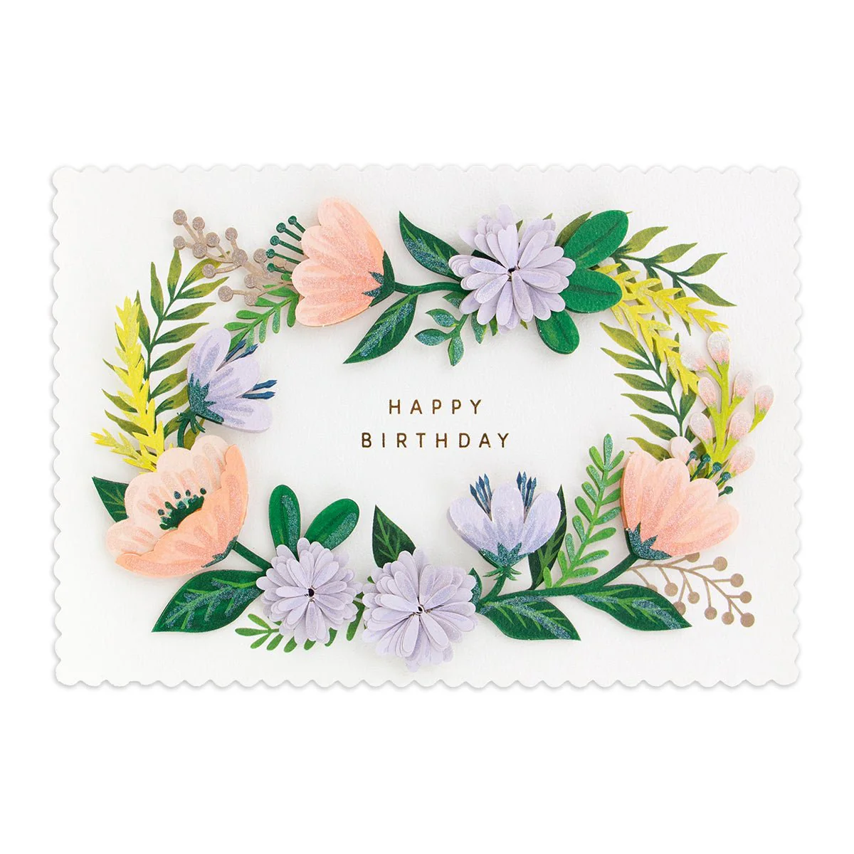 Hallmark Signature Birthday Card - Floral Wreath