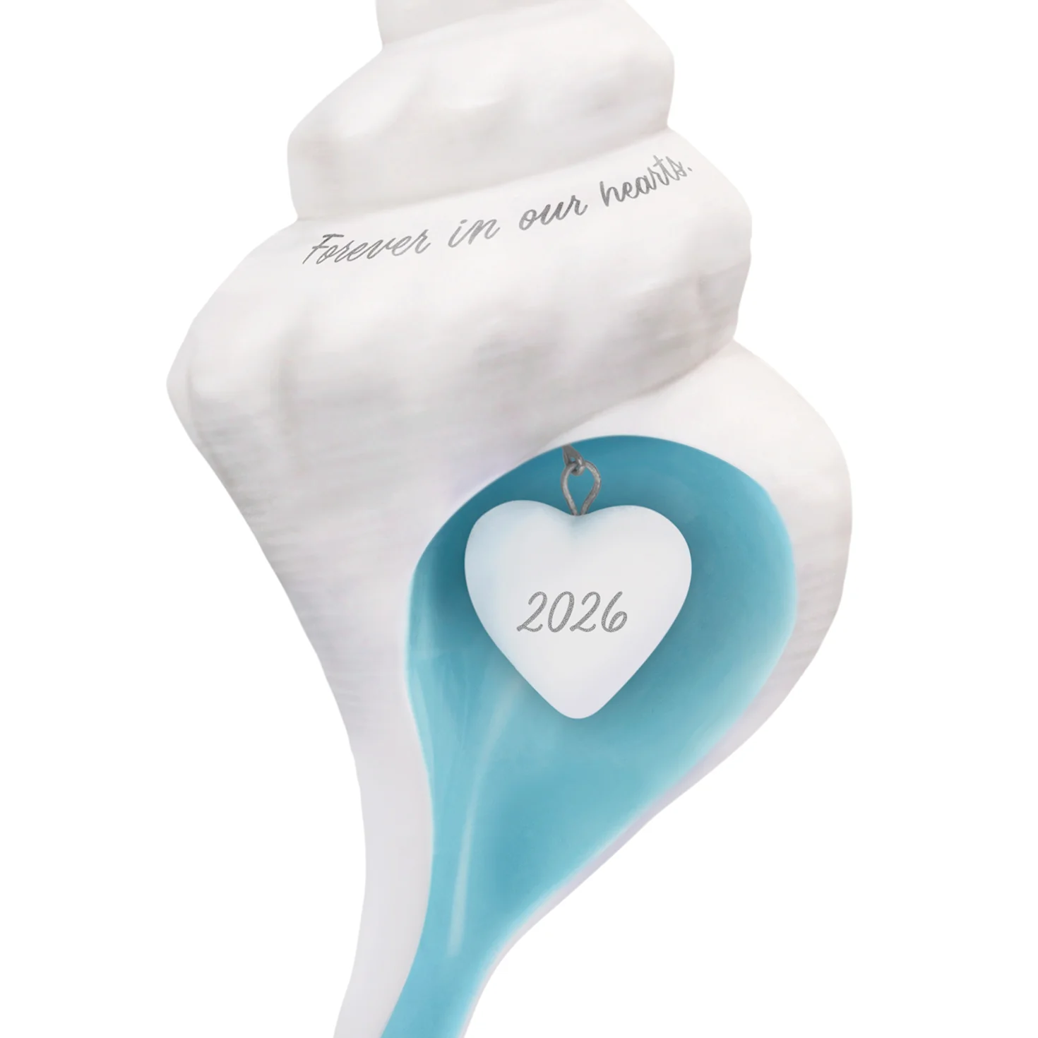Forever in Our Hearts Shell 2026, Porcelain — 2026 Hallmark Keepsake Christmas Ornament - Image 4
