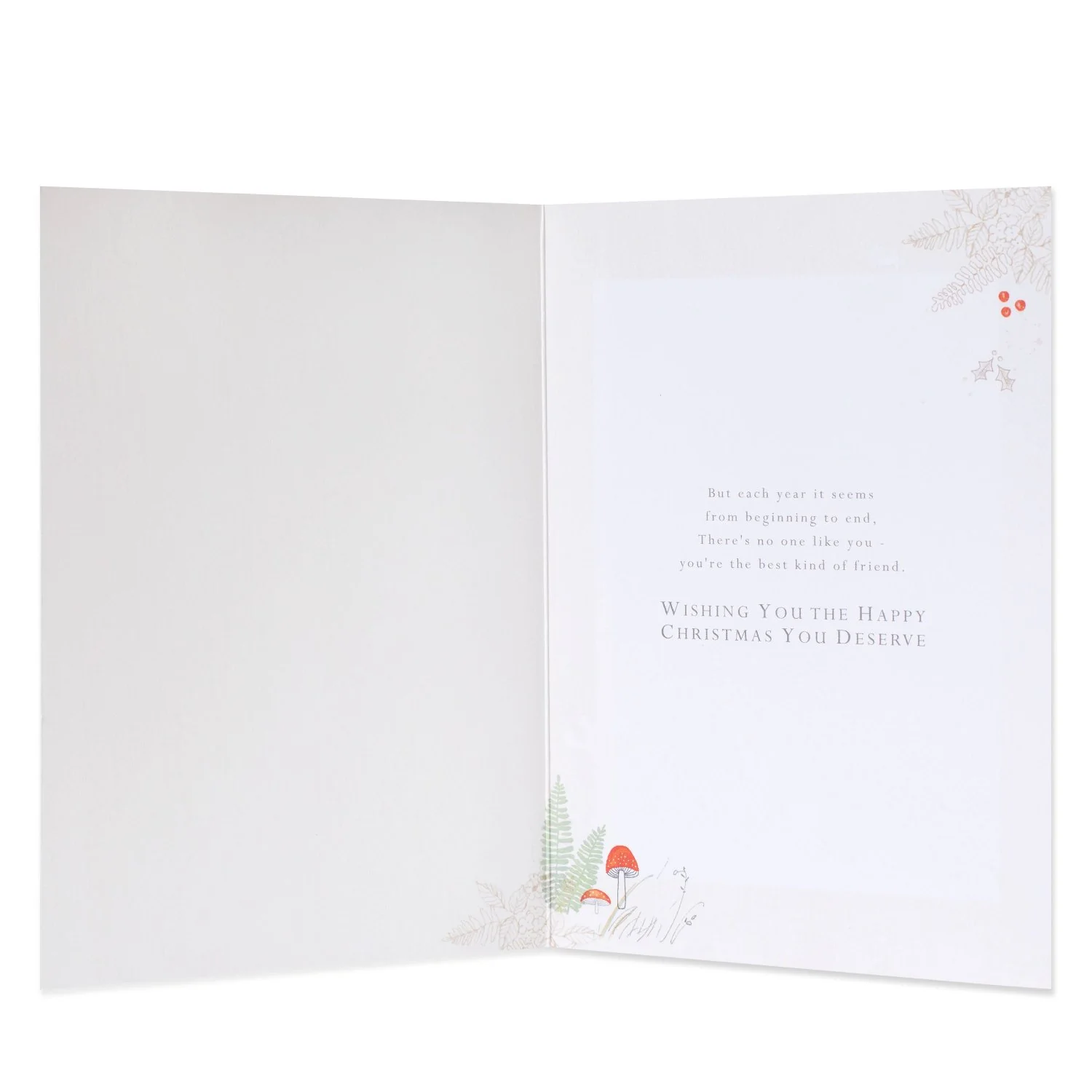Hallmark Christmas Card For Friend - Woodland Foxes - Image 2