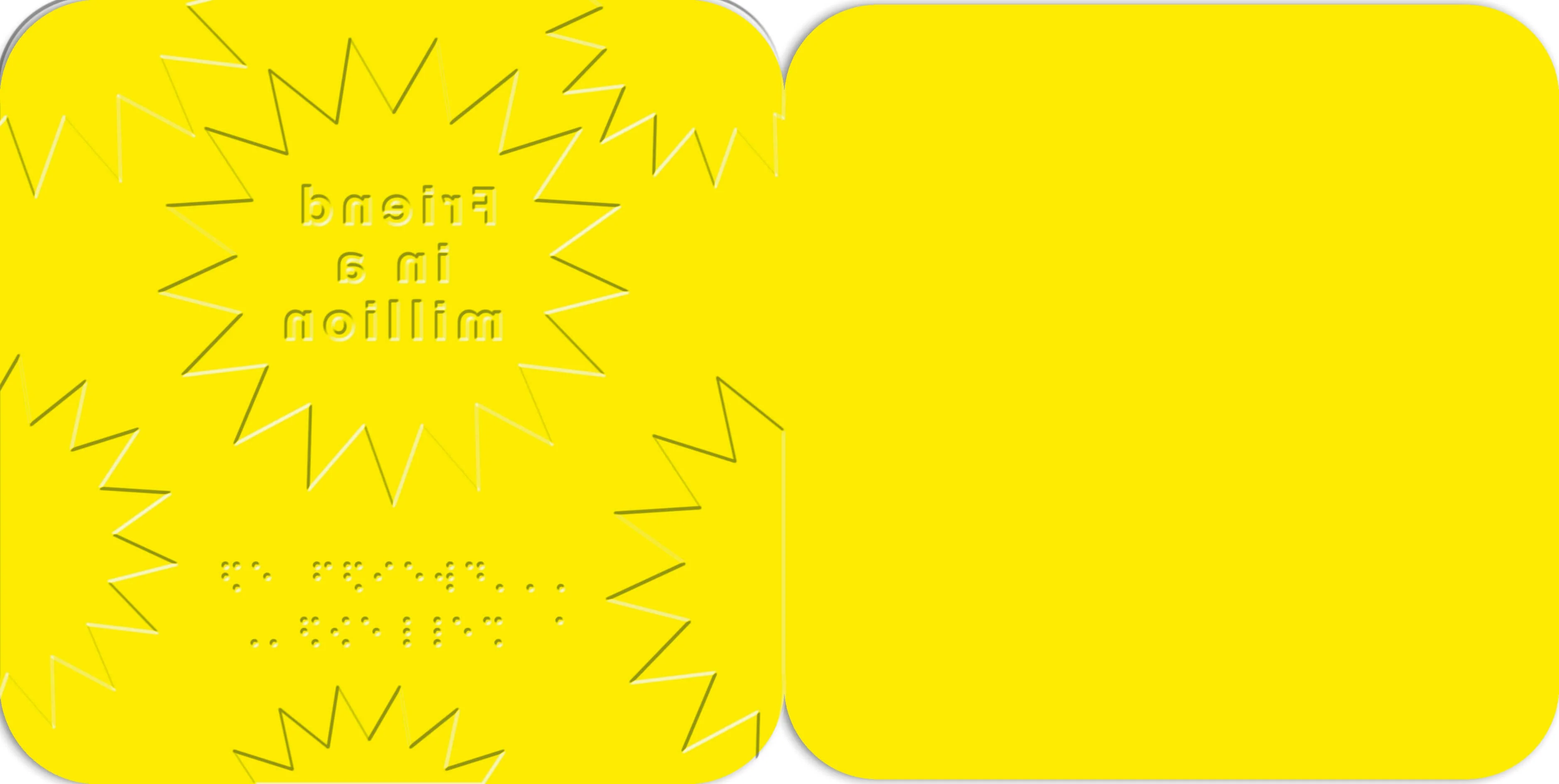 Hallmark x Guide Dogs Braille Greeting Card - Friend In A Million - Image 2