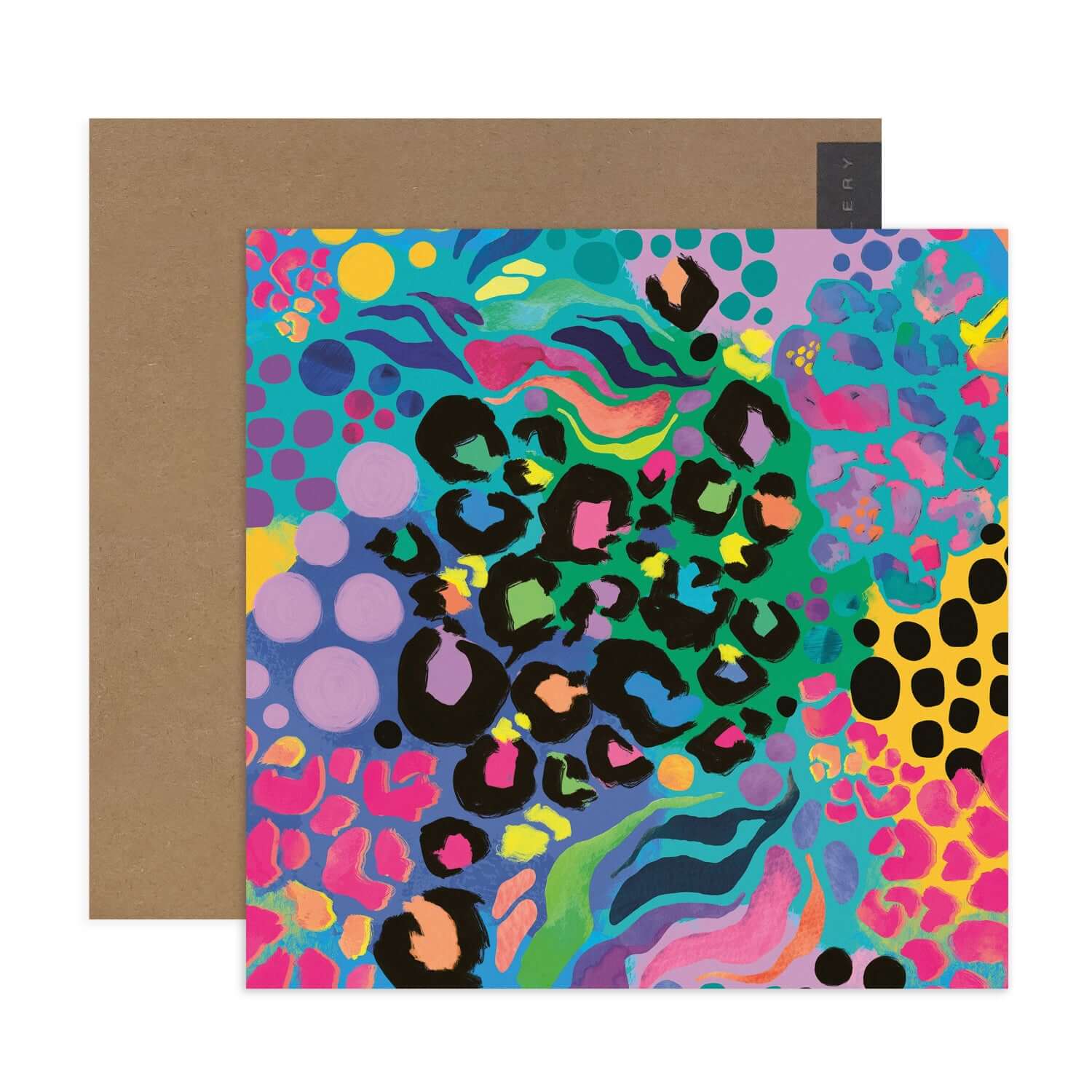 Hallmark x Kasey Rainbow Gallery Blank Greeting Card - Electric Leopard - Image 2