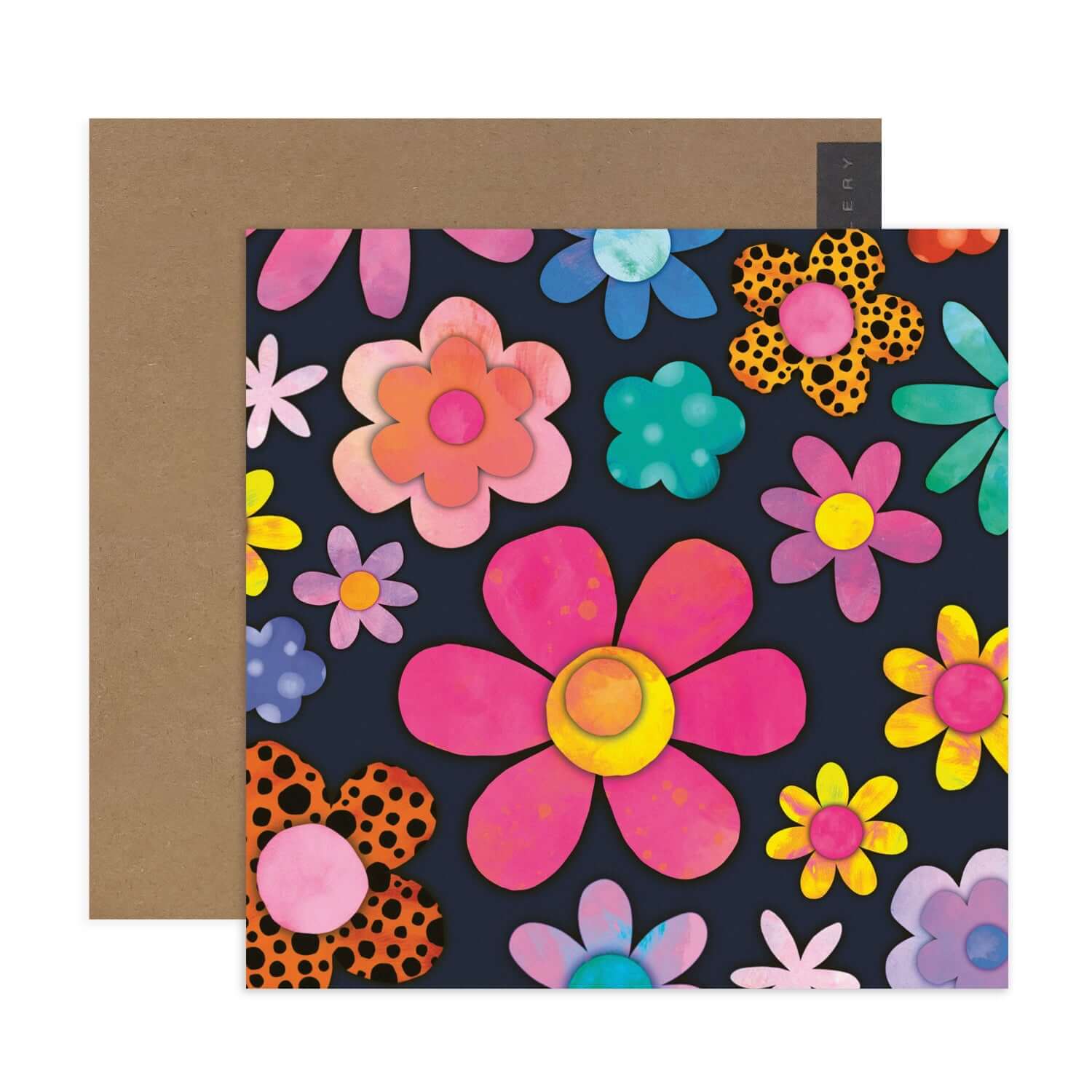 Hallmark x Kasey Rainbow Gallery Blank Greeting Card - Fluorescent Florals - Image 2