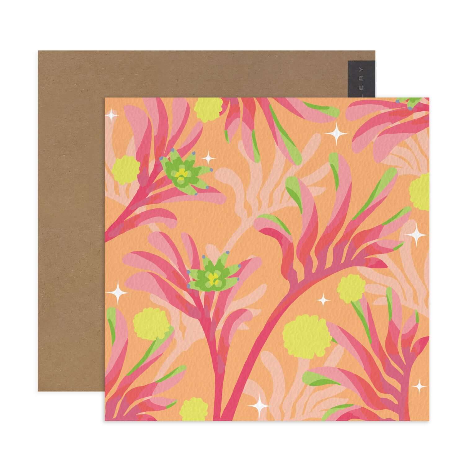 Hallmark x Christie Williams Gallery Blank Greeting Card - Kanga Pink - Image 2