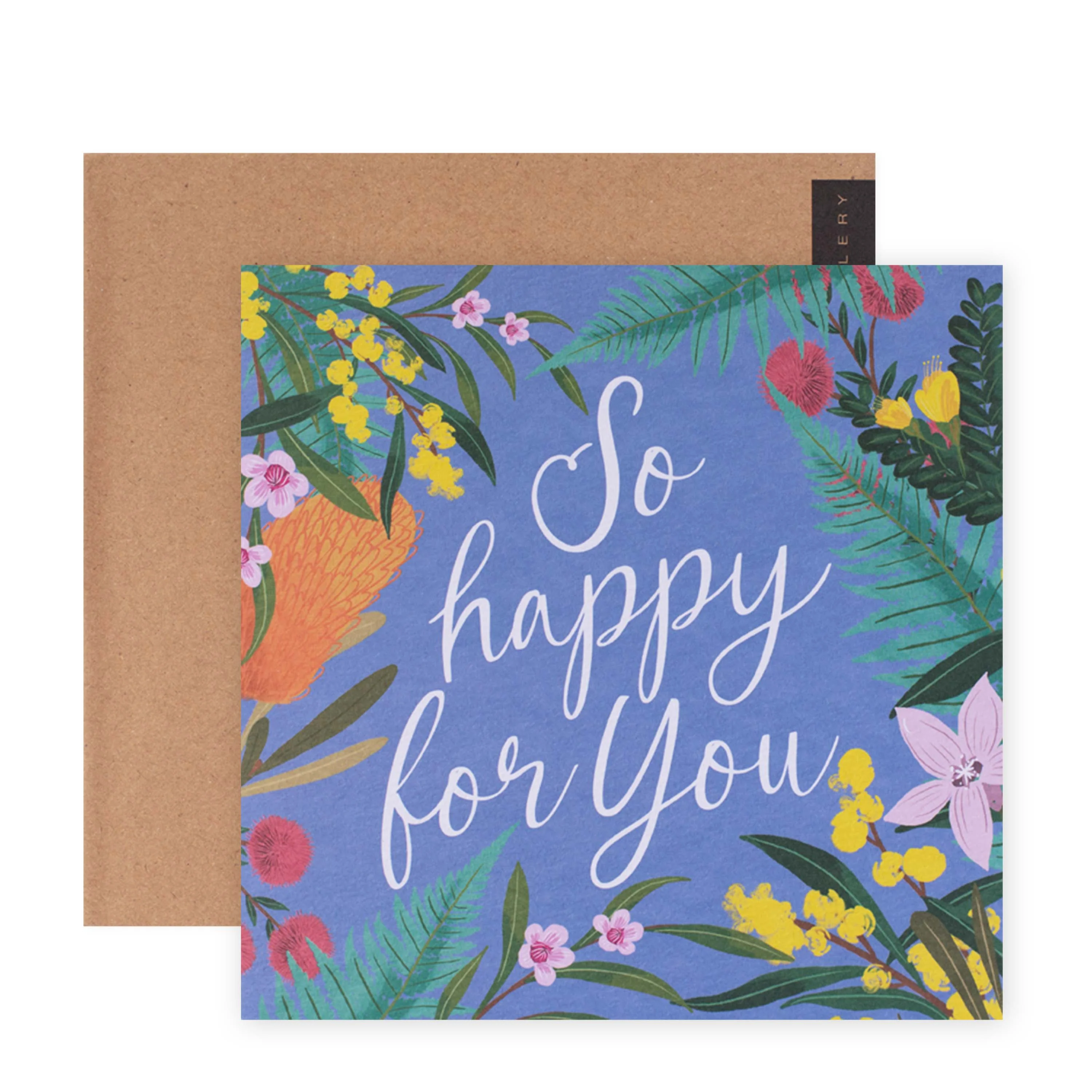 Hallmark x Christie Williams Gallery Blank Greeting Card - So Happy For You - Image 3