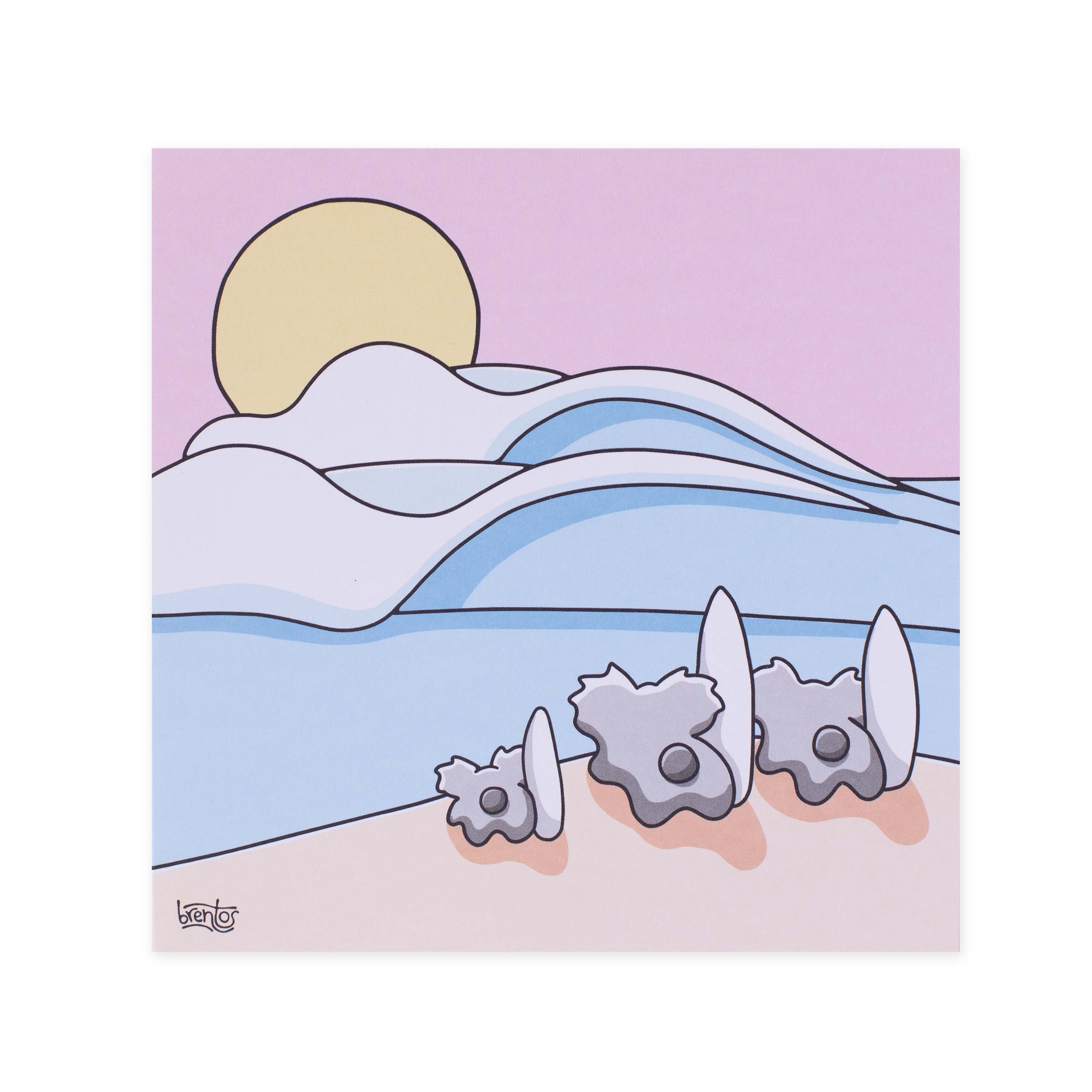 Hallmark x Brentos Gallery Blank Greeting Card - Surfing Koala Family