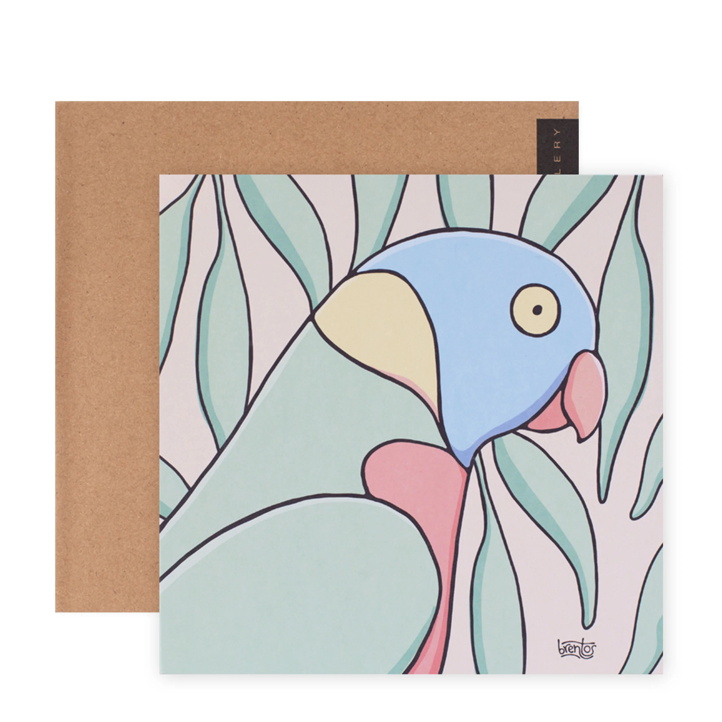 Hallmark x Brentos Gallery Blank Greeting Card - Rainbow Lorikeet - Image 3