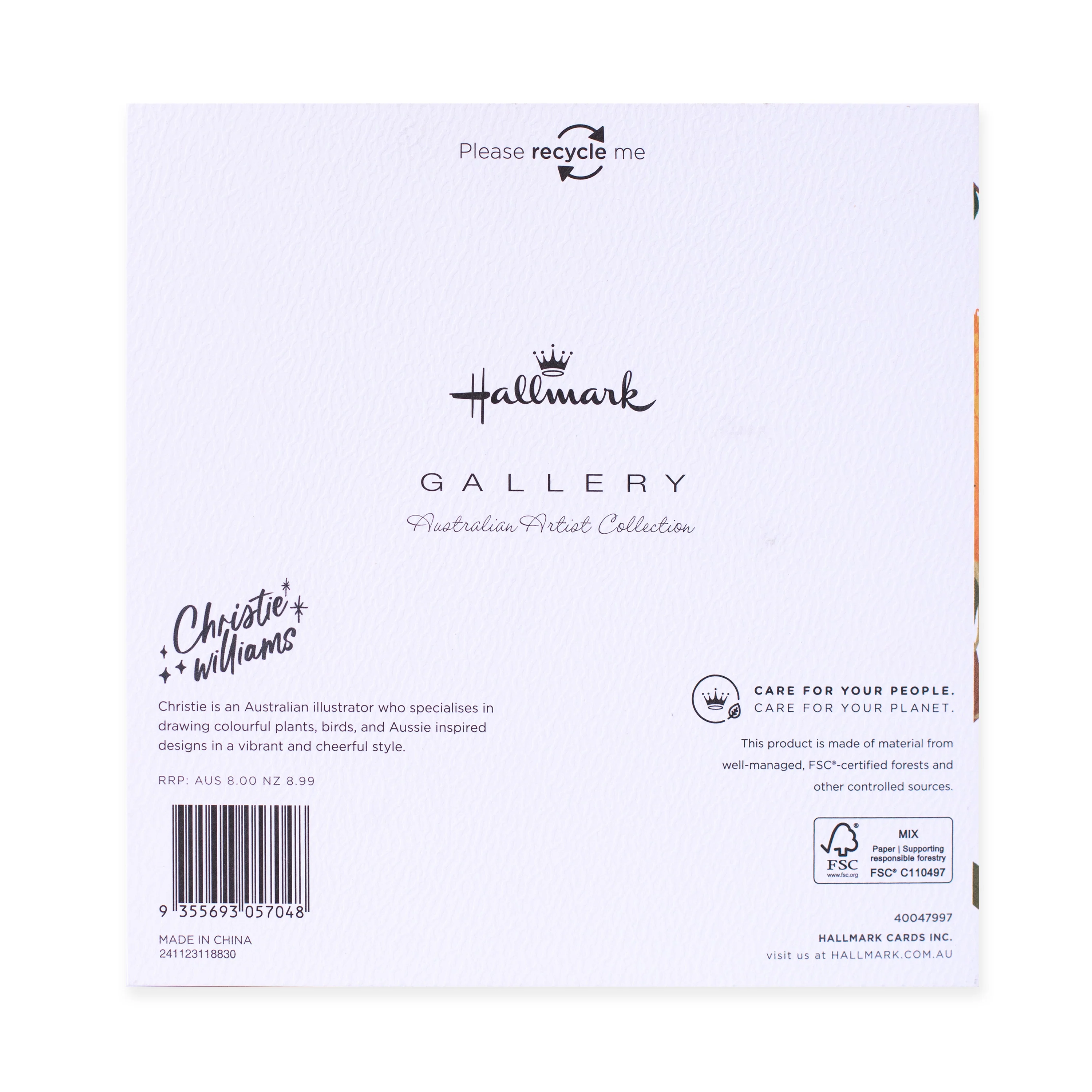 Hallmark x Christie Williams Gallery Blank Greeting Card - Classic Party Favourites - Image 4