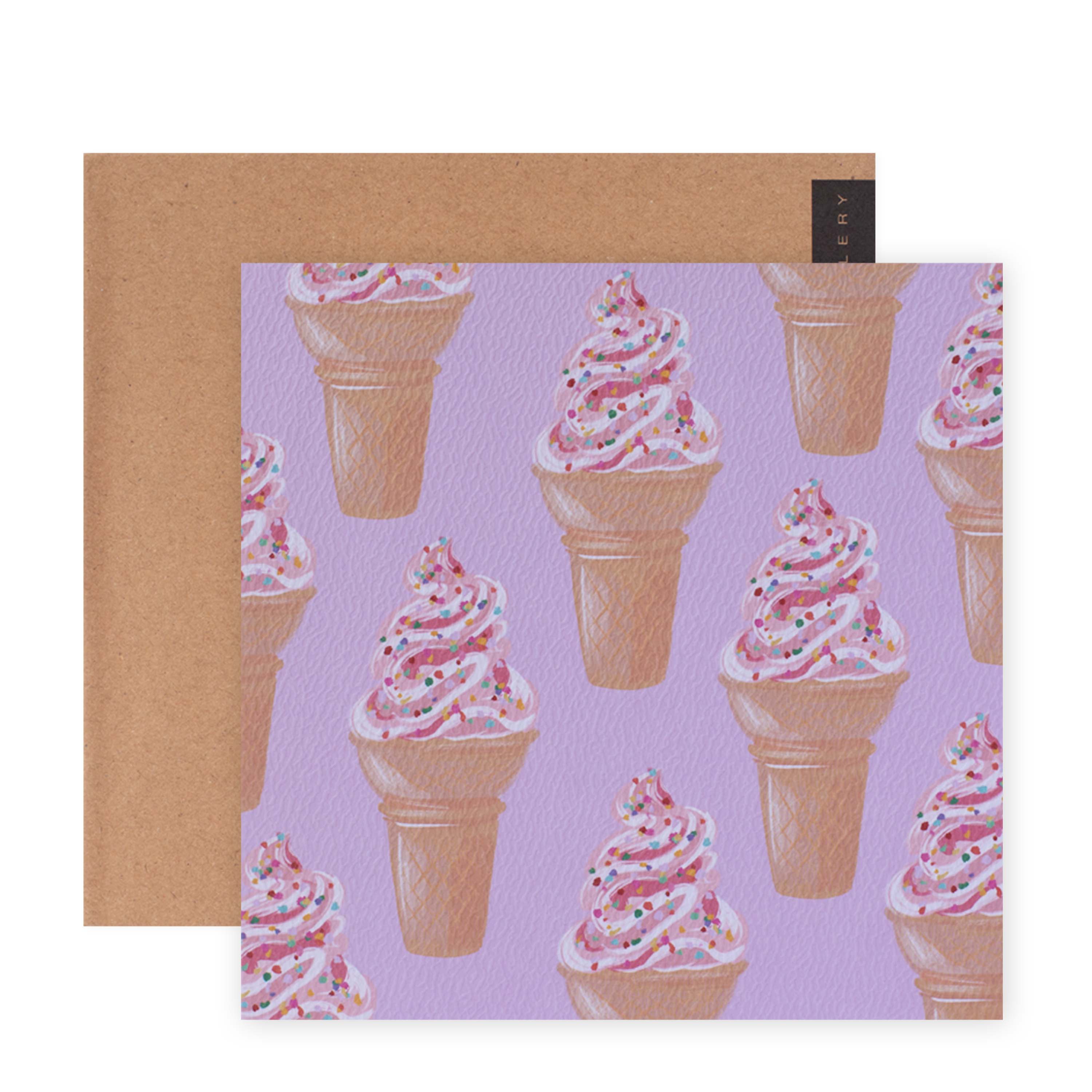 Hallmark x Christie Williams Gallery Blank Greeting Card - Soft Serve & Sprinkles - Image 3
