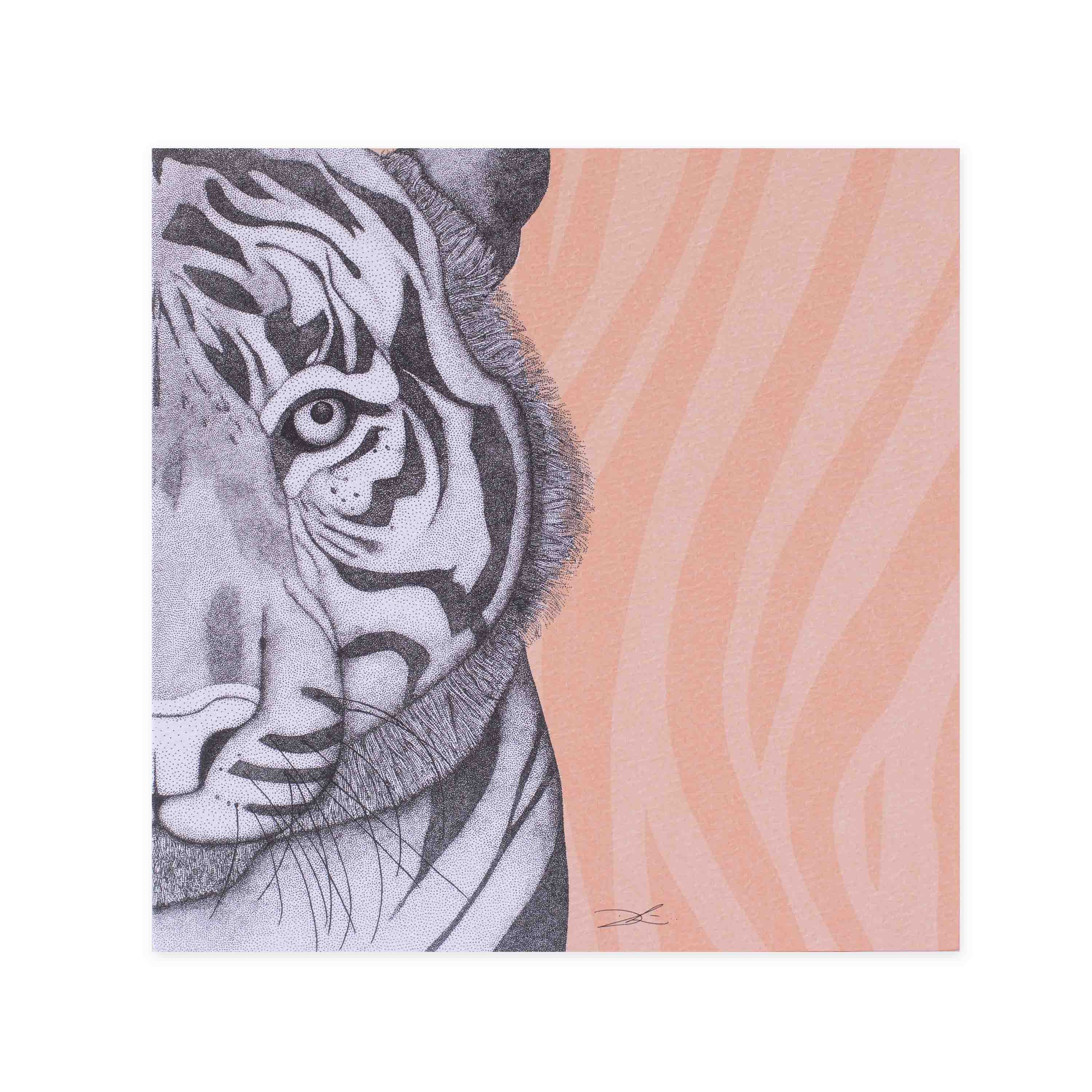 Hallmark x Dots by Donna Gallery Blank Greeting Card - Timothy The Tiger