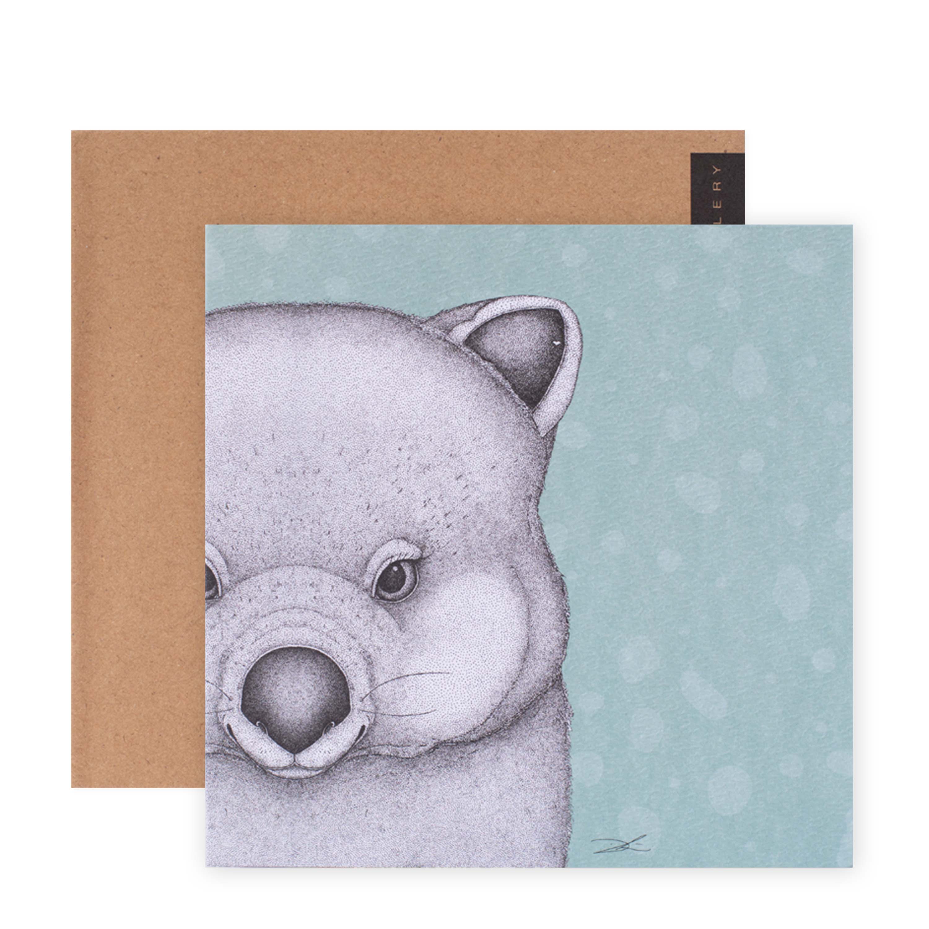 Hallmark x Dots by Donna Gallery Blank Greeting Card - Walter The Wombat - Image 3