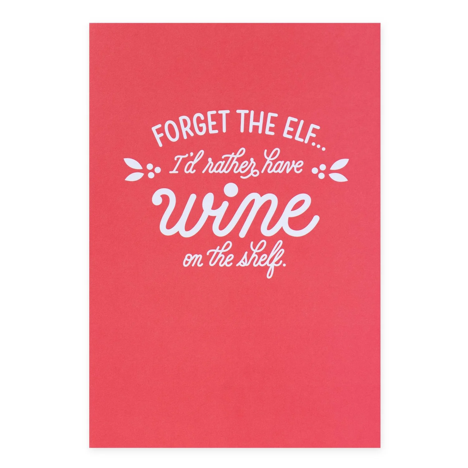 Hallmark Christmas Card - Wine On The Shelf