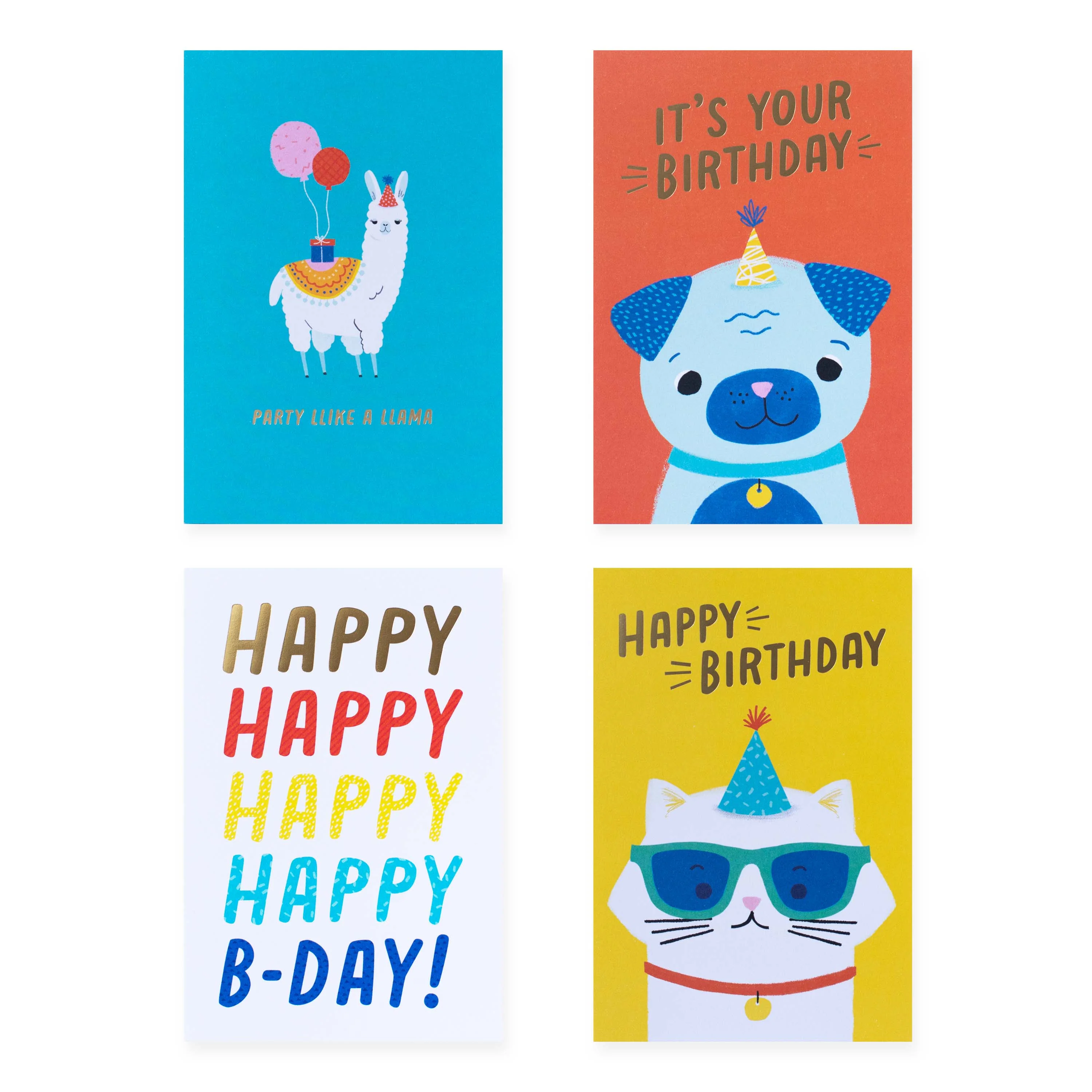 Hallmark 12 Pack Birthday Cards - Fun Animals - Image 3