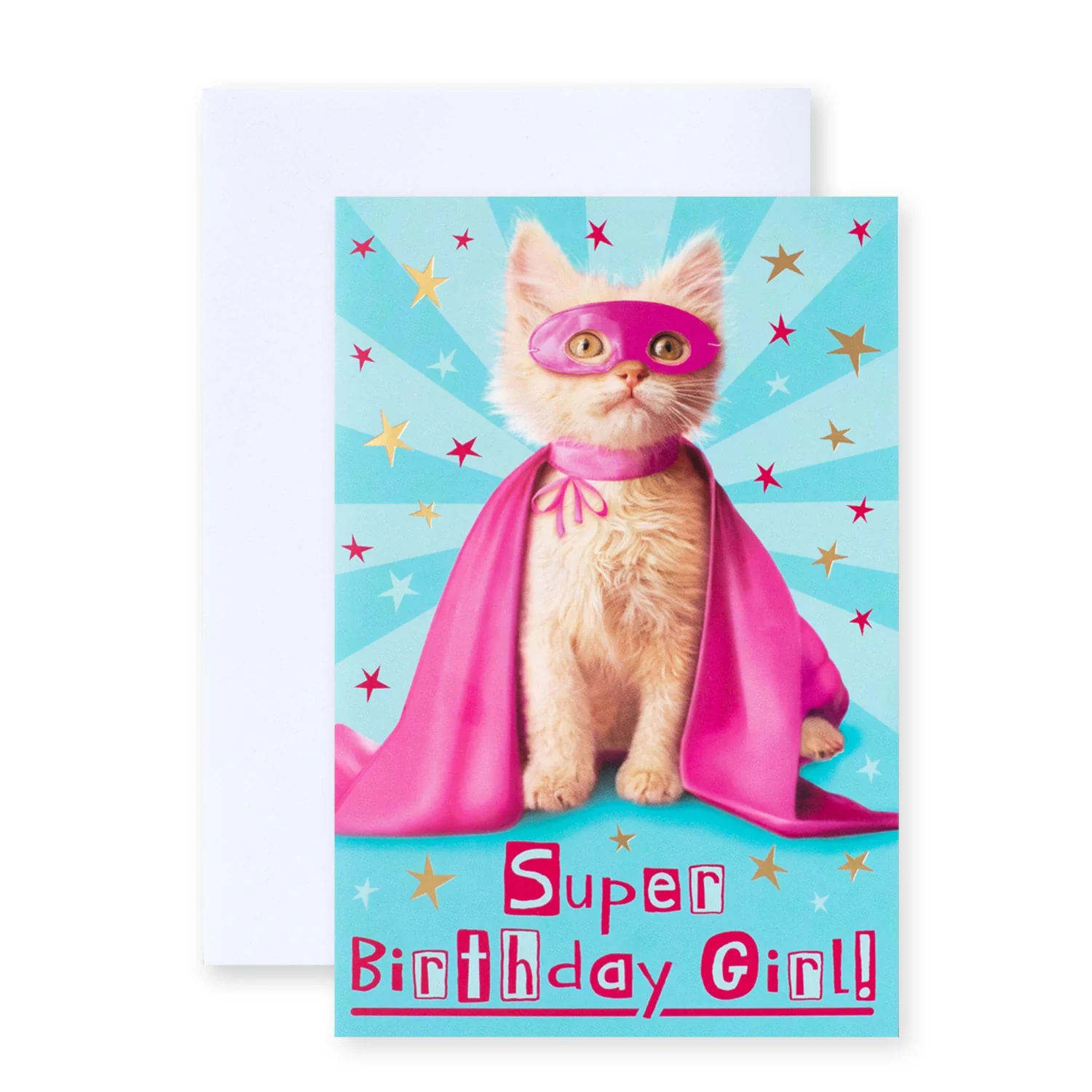 Hallmark Multipack of 12 Birthday Cards - 2 designs, Super Cat and Birthday Girl - Image 3