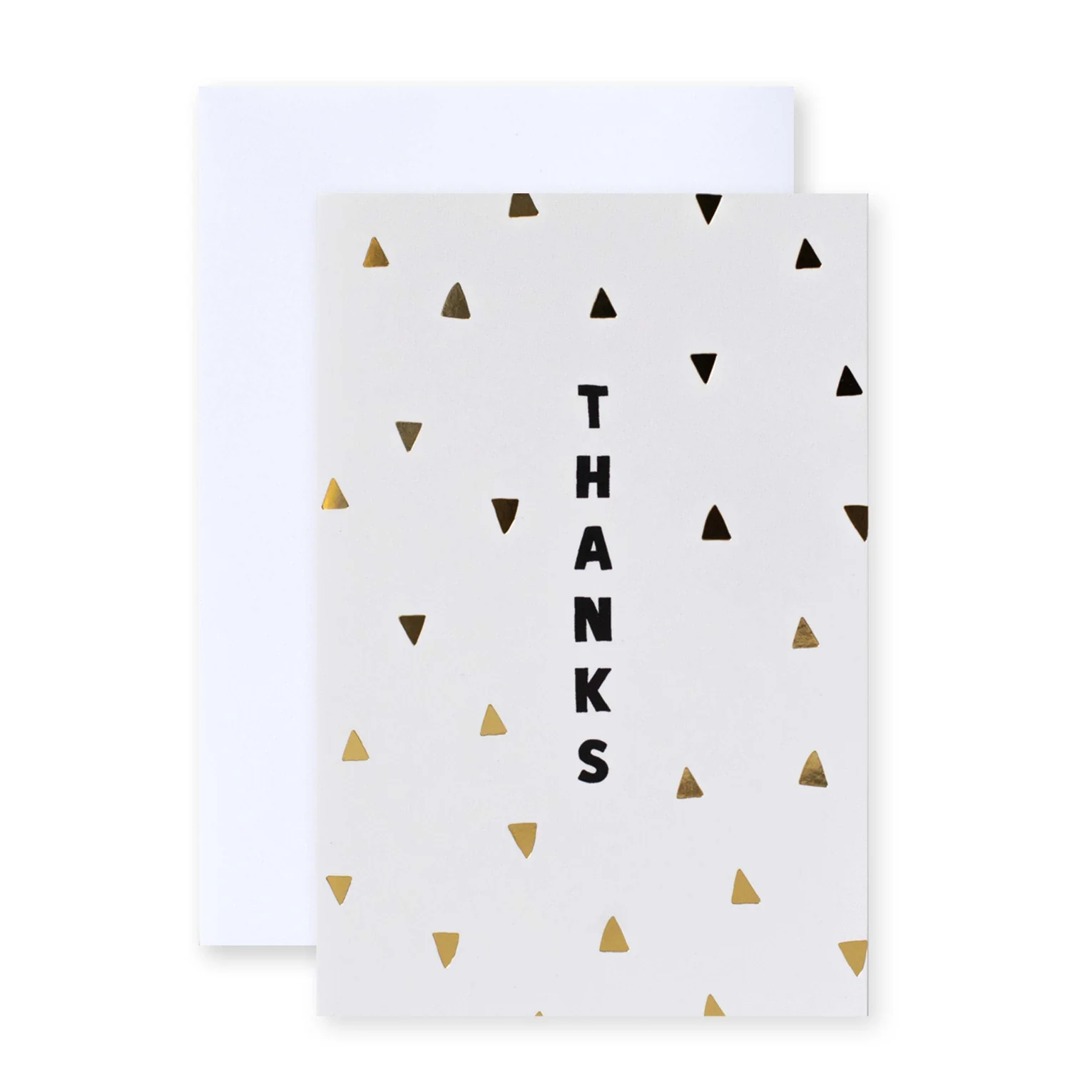 Hallmark Multipack of 12 Thank You Cards - 2 designs, Gold Triangles Thanks - Image 2