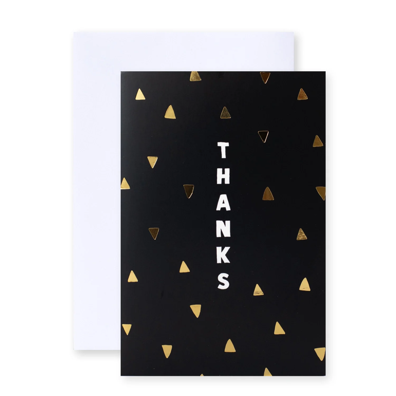 Hallmark Multipack of 12 Thank You Cards - 2 designs, Gold Triangles Thanks - Image 3