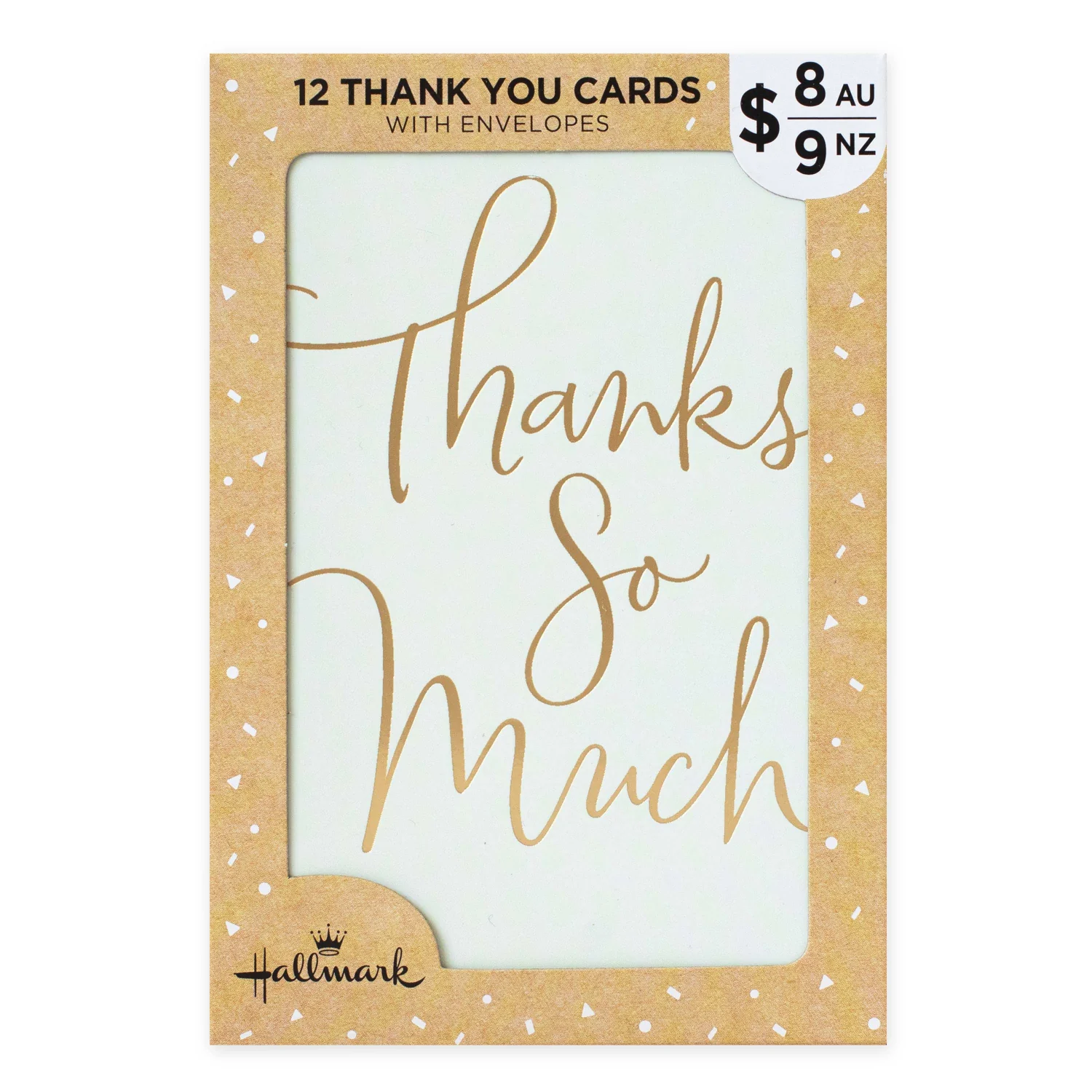 Hallmark Multipack of 12 Thank you Cards - 2 designs, Classic and Floral Thank You