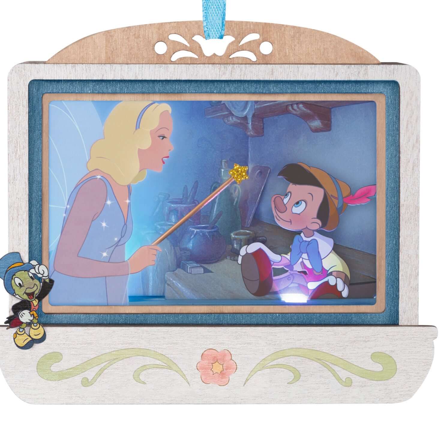Disney, Pinocchio 85th Anniversary Geppetto’s Wish Come True Papercraft With Light — 2025 Hallmark Keepsake Christmas Ornament - Image 4