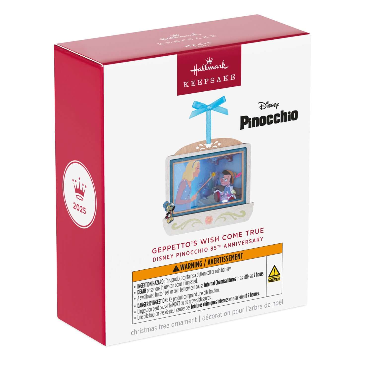 Disney, Pinocchio 85th Anniversary Geppetto’s Wish Come True Papercraft With Light — 2025 Hallmark Keepsake Christmas Ornament - Image 7