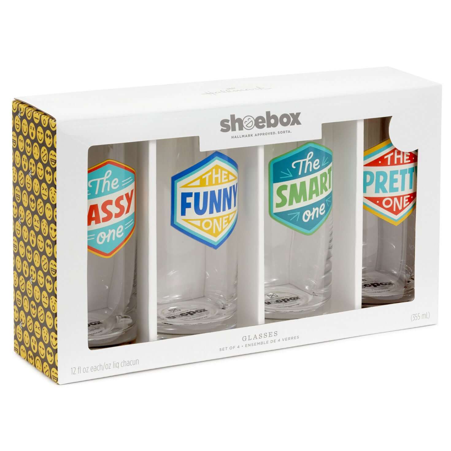 Badges of Honor Funny Drinking Glasses, Set of 4 - Image 3